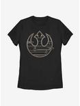 Star Wars Episode VIII: The Last Jedi Gold Rebel Logo Womens T-Shirt, BLACK, hi-res