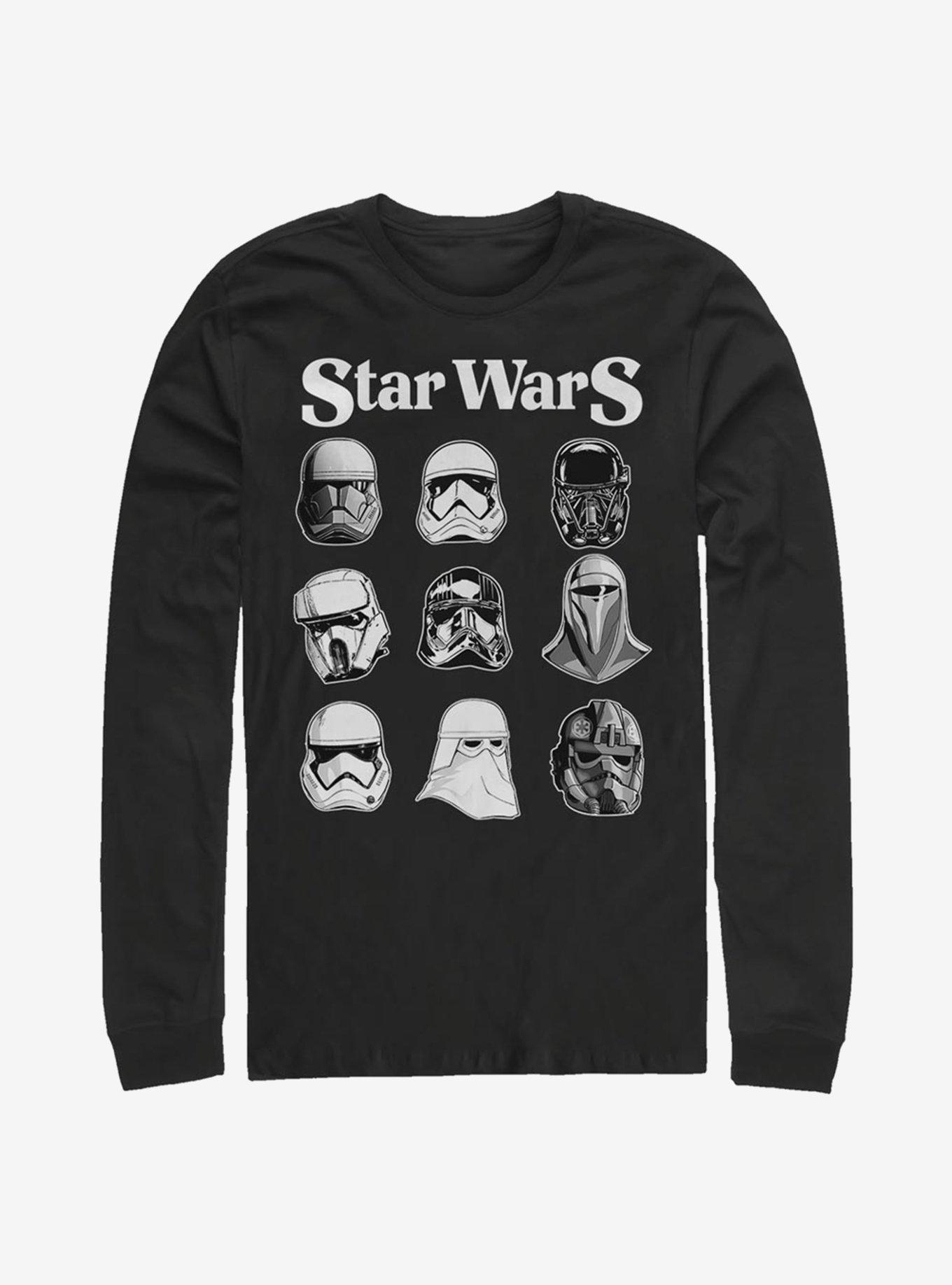Star Wars Trooper Helms Long-Sleeve T-Shirt, BLACK, hi-res