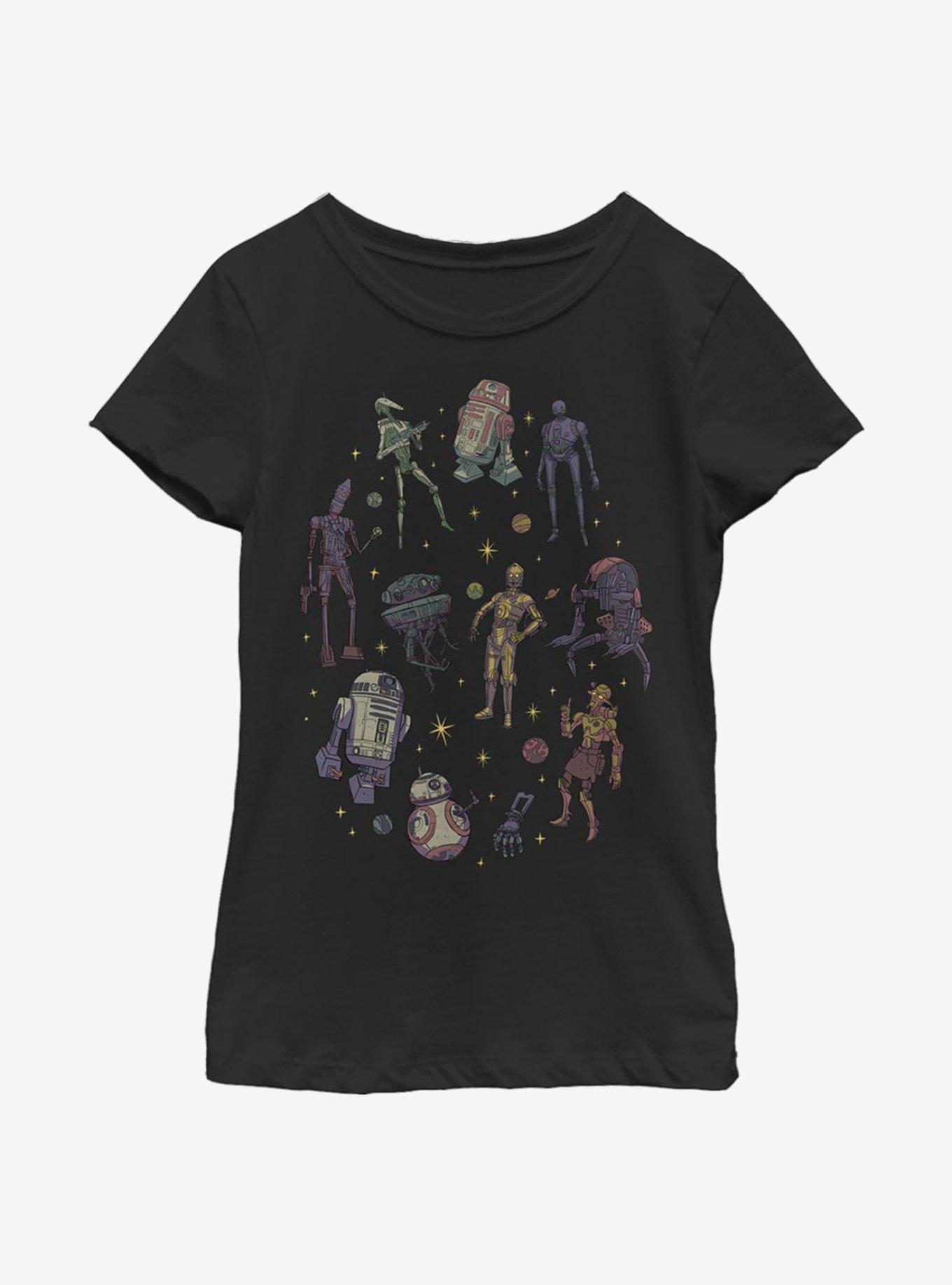 Star Wars Sidekick Circle Youth Girls T-Shirt, BLACK, hi-res