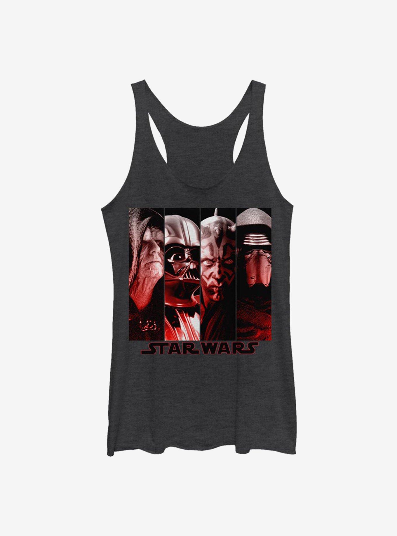 Star Wars Line Up Womens Tank Top, BLK HTR, hi-res