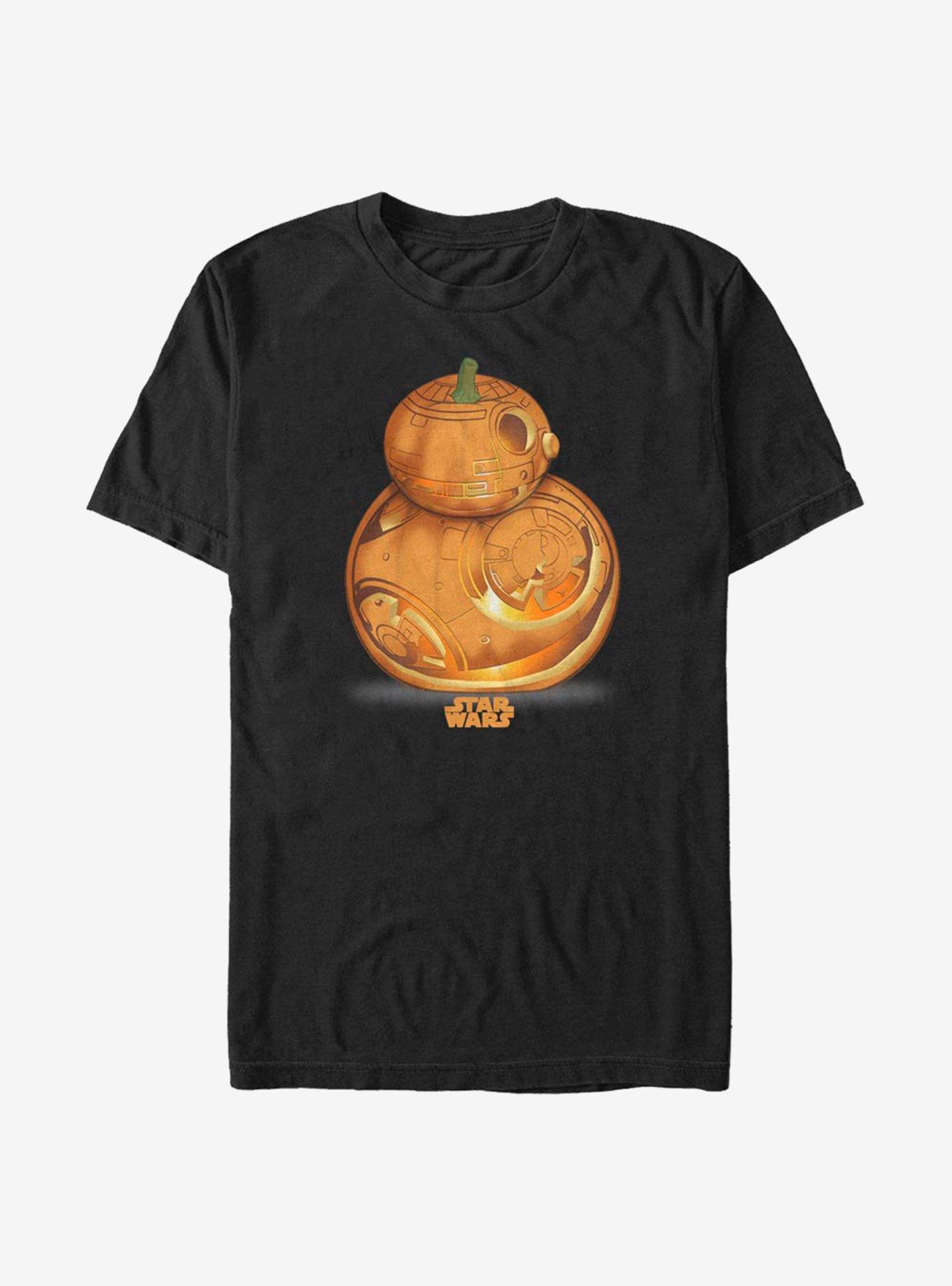 Star Wars BB-8 Pumpkin Logo T-Shirt, BLACK, hi-res