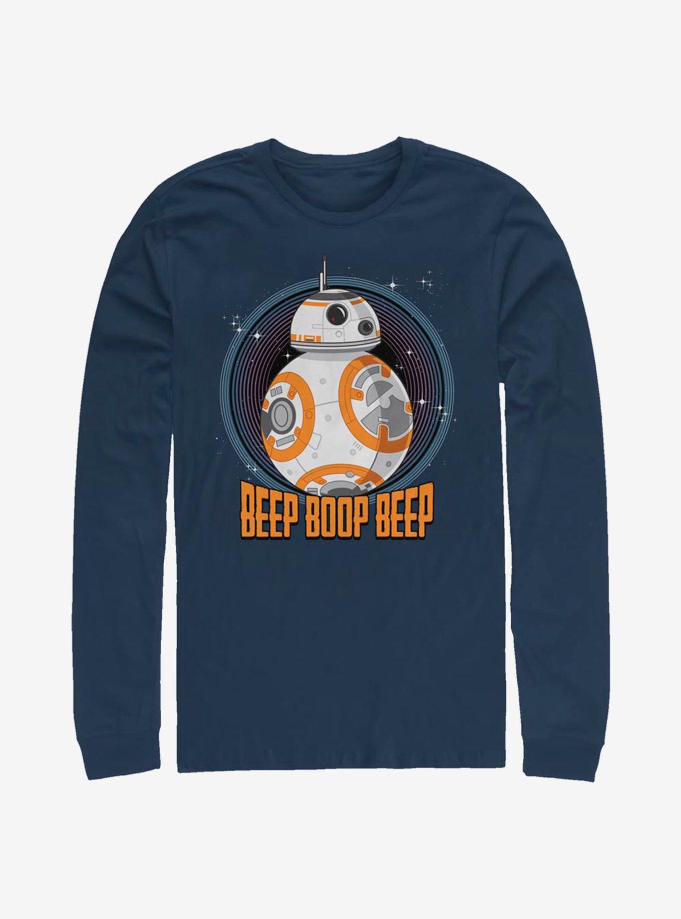 Star Wars Episode VIII: The Last Jedi BB-8 Beep Long-Sleeve T-Shirt, NAVY, hi-res