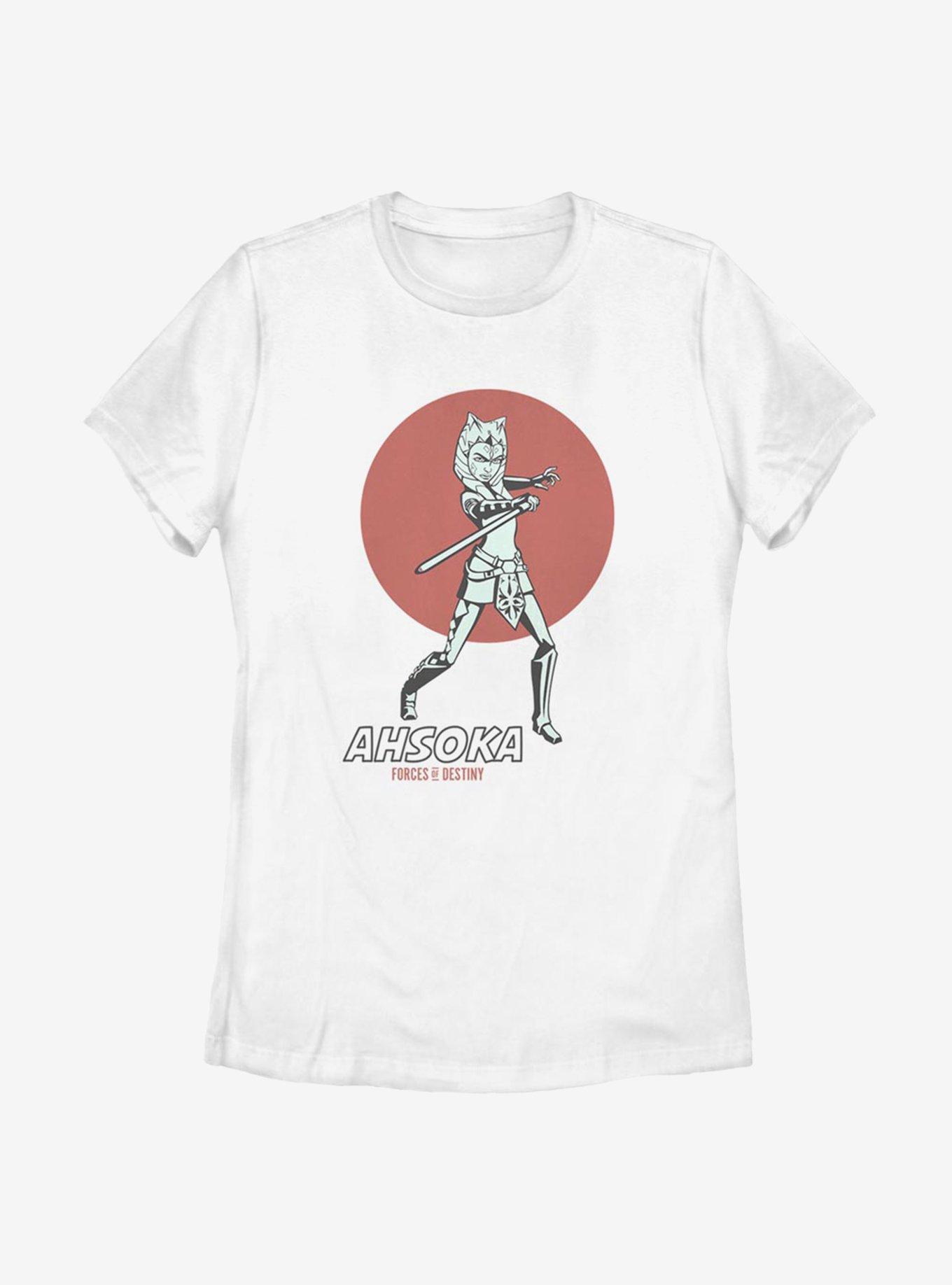 Star Wars: Forces Of Destiny Ahsoka Sunset Womens T-Shirt, WHITE, hi-res