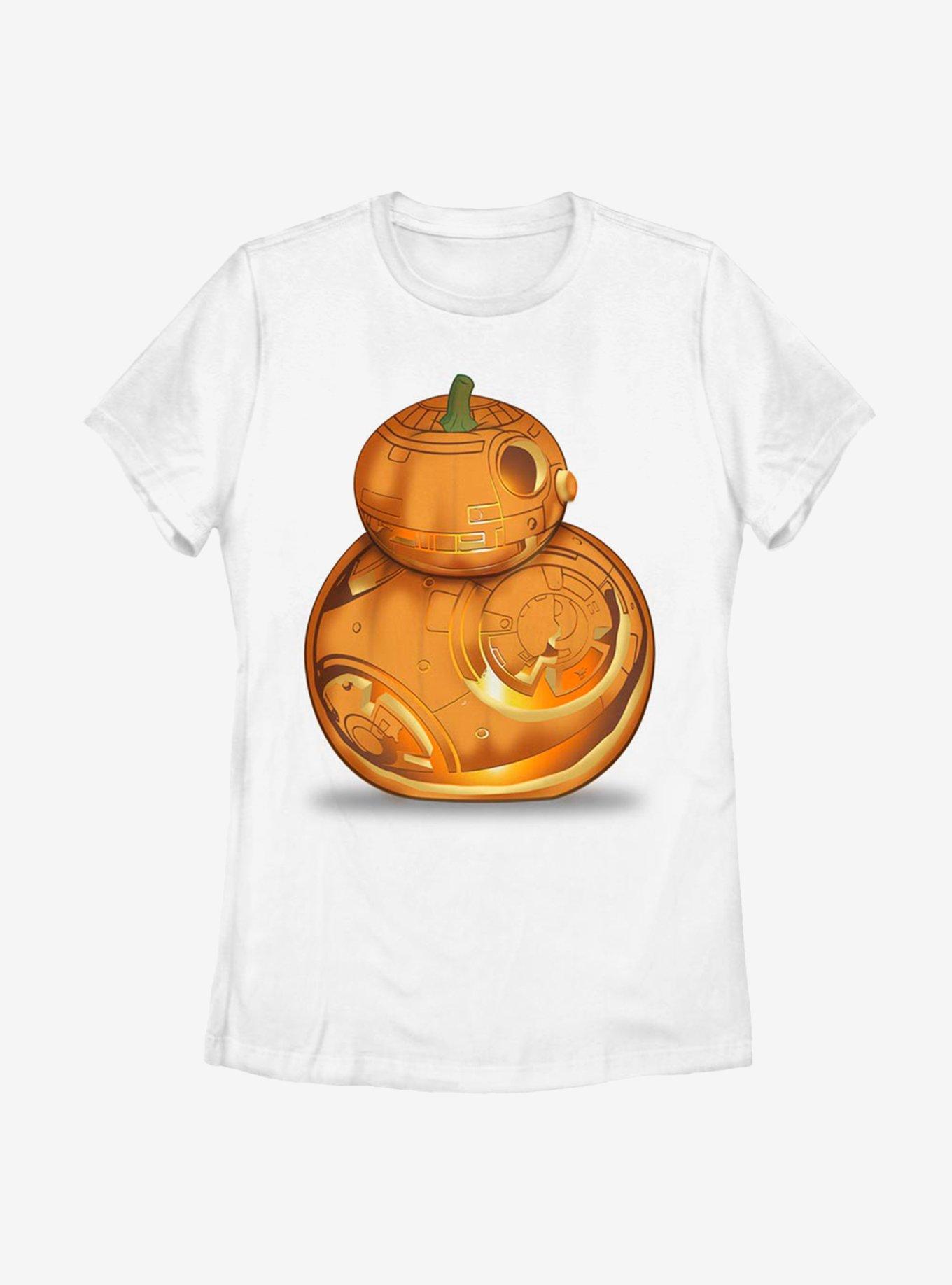 Star Wars BB-8 Pumpkin Womens T-Shirt, WHITE, hi-res