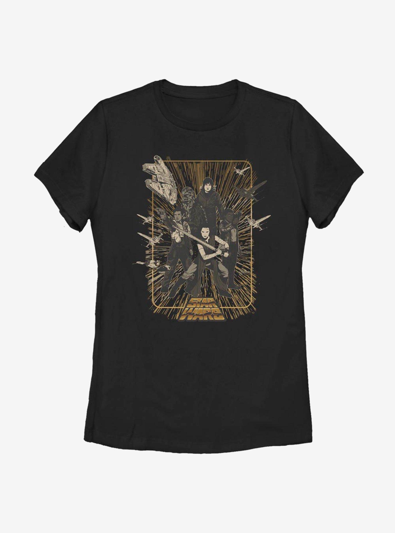 Star Wars Episode VIII: The Last Jedi Golden Group Womens T-Shirt, , hi-res