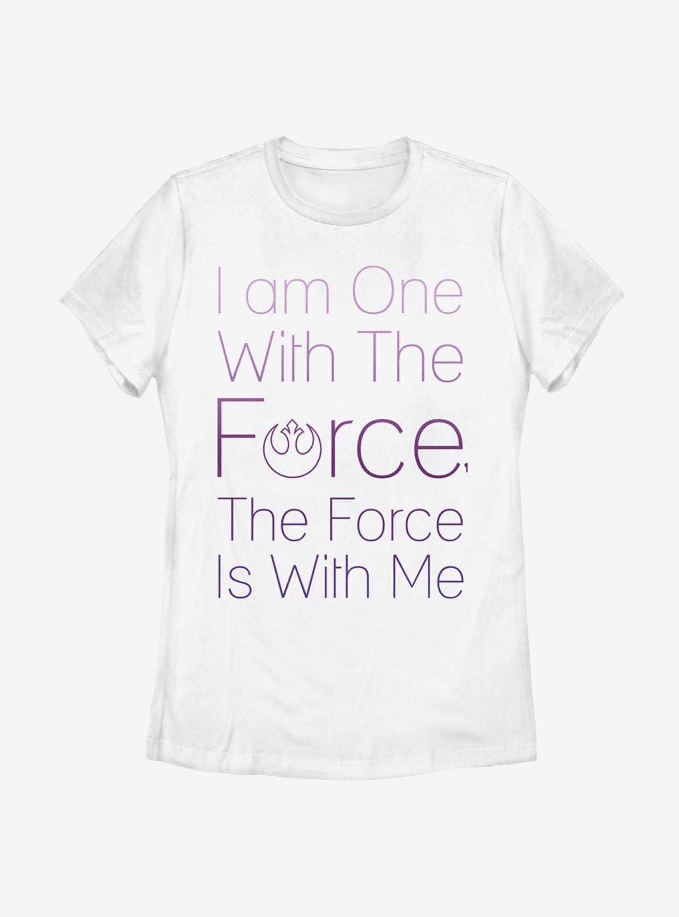 Star Wars Rogue One One With The Force Womens T-Shirt, WHITE, hi-res