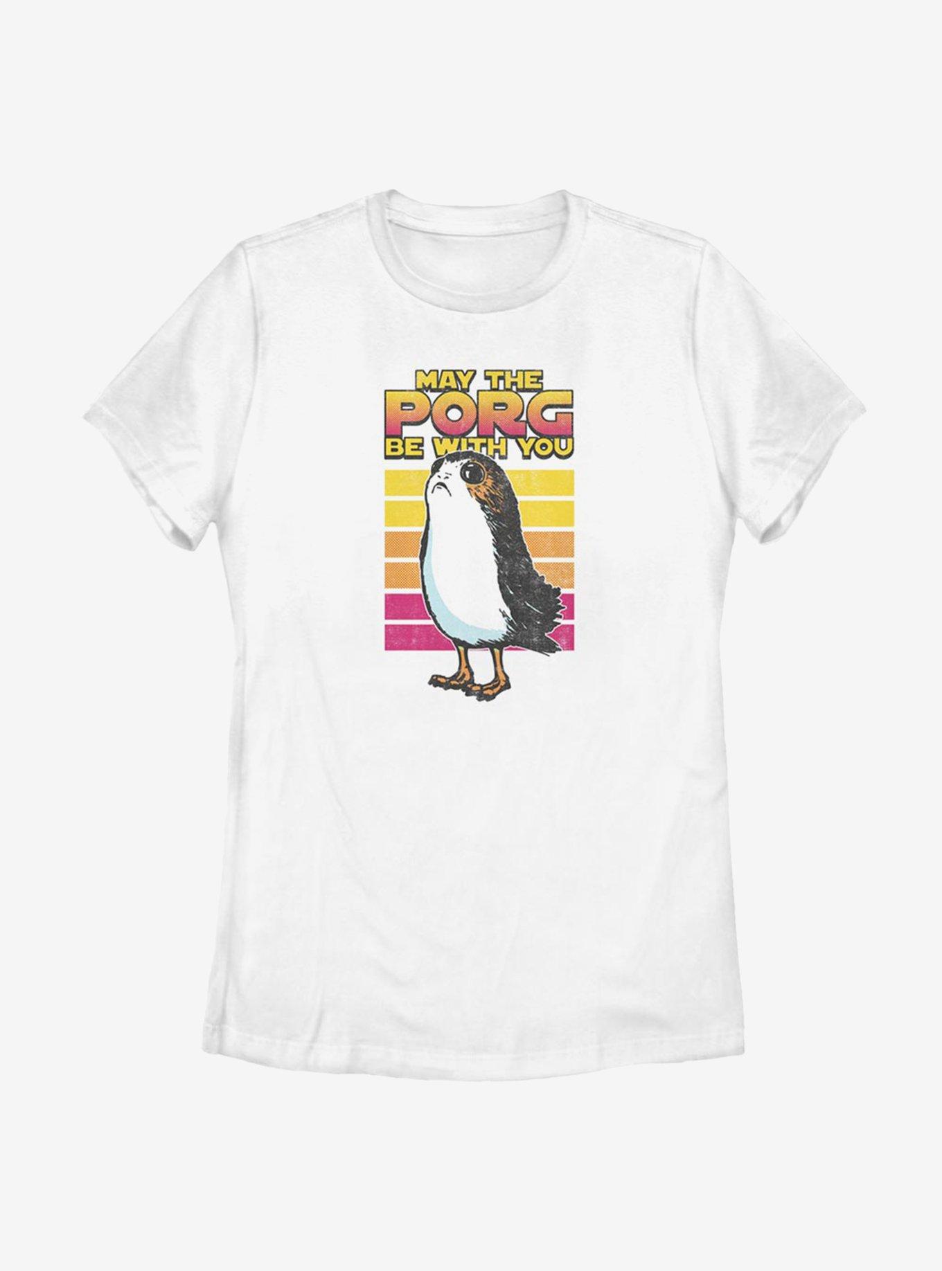 Star Wars Episode VIII: The Last Jedi Retro Porg Big Halftones Womens T-Shirt, WHITE, hi-res