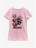 Star Wars: Forces Of Destiny Ahsoka Circles Youth Girls T-Shirt, PINK, hi-res