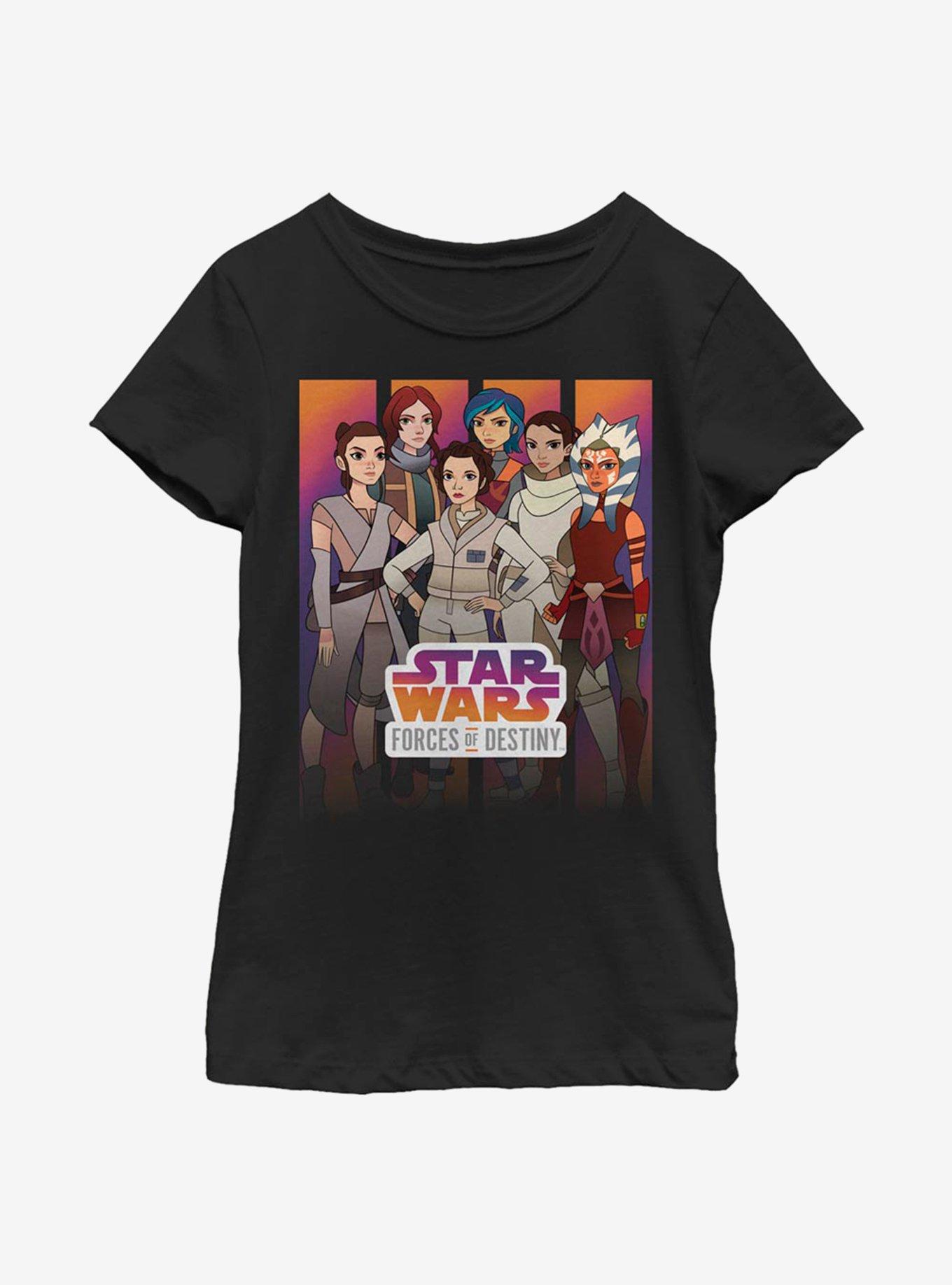 Star Wars: Forces Of Destiny Group Shot Youth Girls T-Shirt, , hi-res