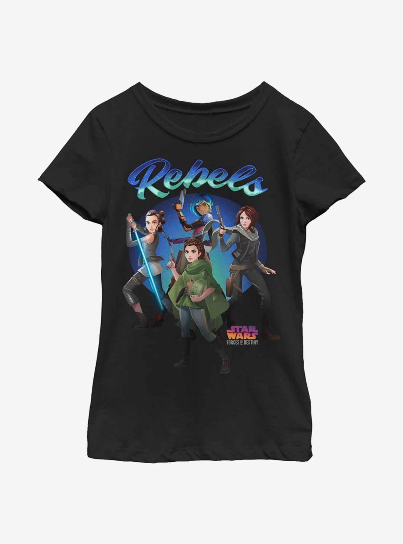 Star Wars: Forces Of Destiny Rebel Girls Youth Girls T-Shirt, , hi-res