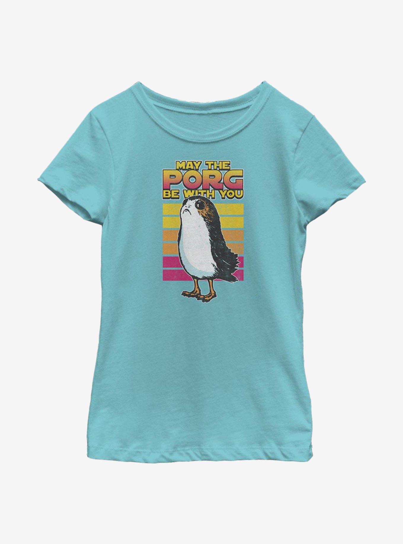 Star Wars Episode VIII: The Last Jedi Retro Porg Big Halftones Youth Girls T-Shirt, , hi-res