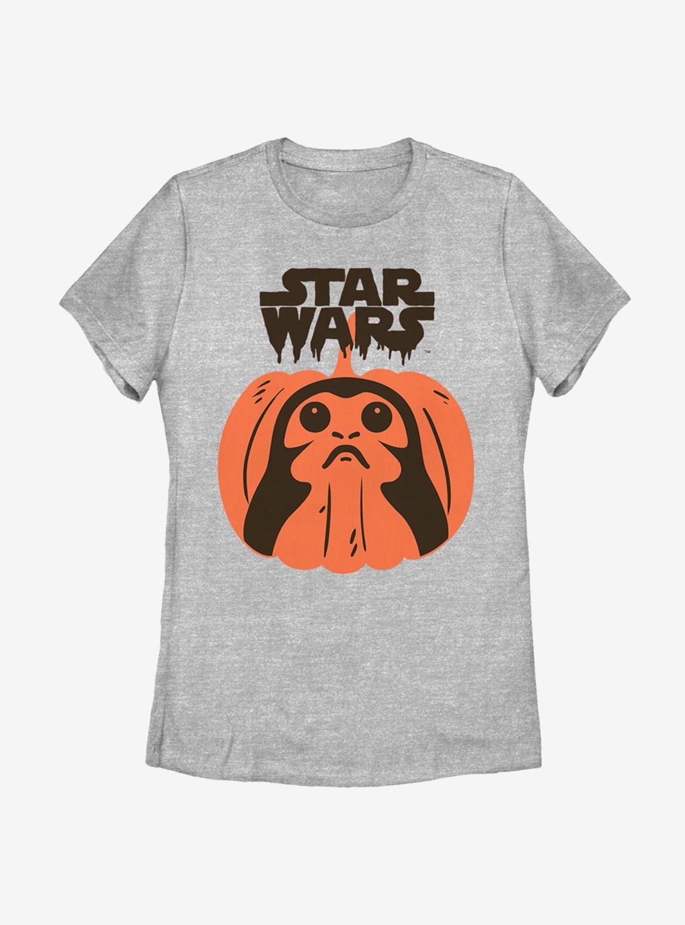 Star Wars Episode VIII: The Last Jedi Porg Pumpkin Womens T-Shirt, ATH HTR, hi-res