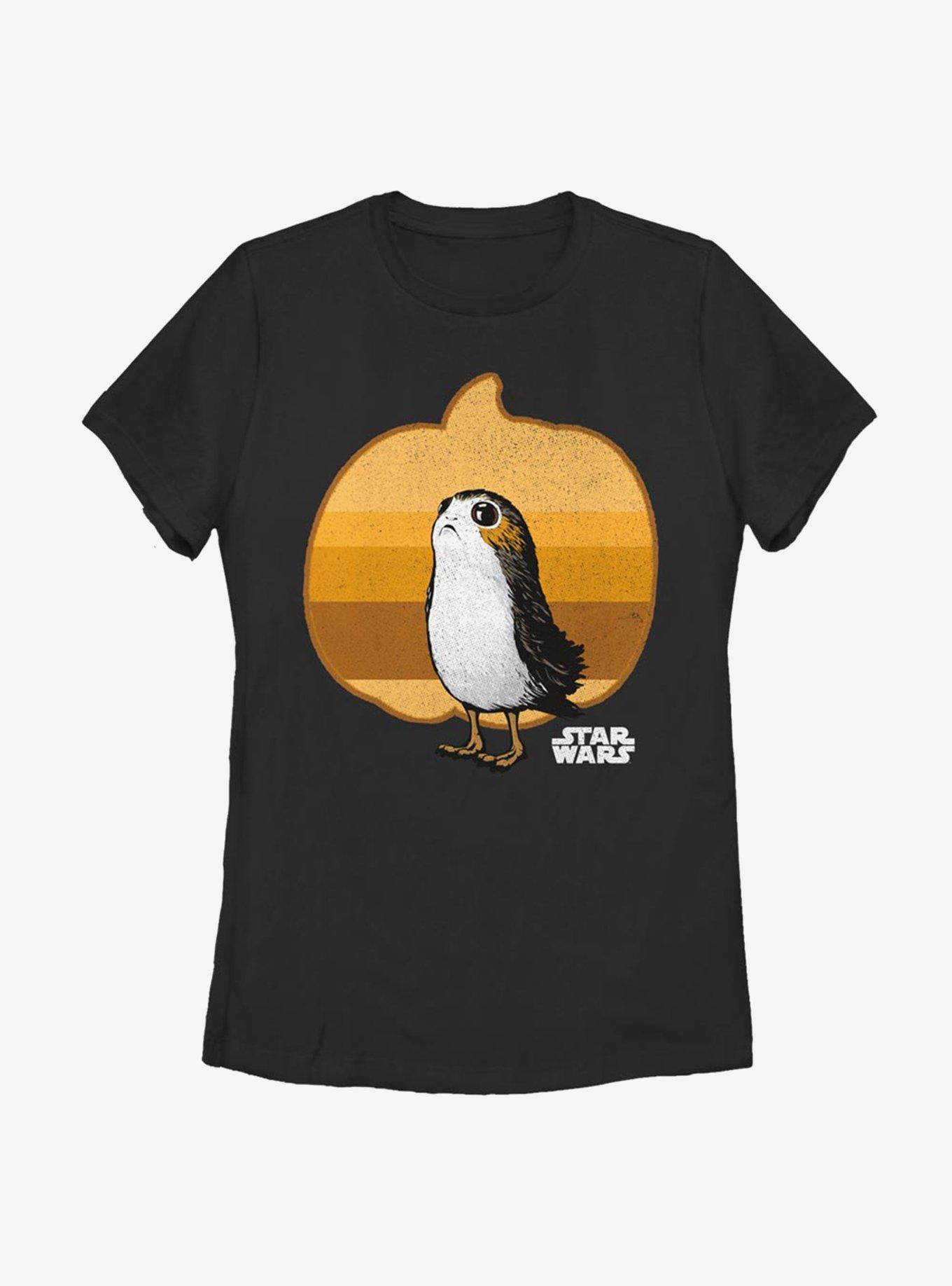 Star Wars Episode VIII: The Last Jedi Porg Simple Pumpkin Womens T-Shirt, BLACK, hi-res