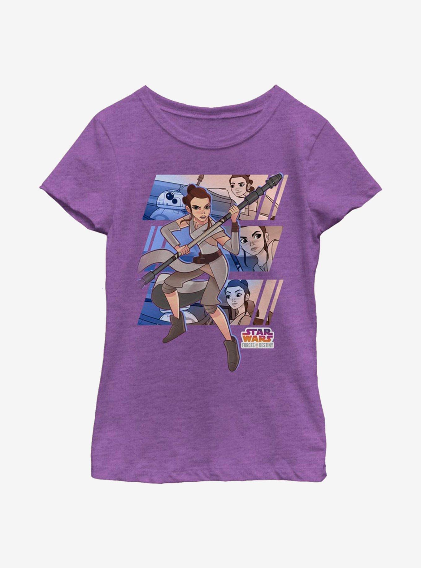 Star Wars: Forces Of Destiny Rey Trislant Youth Girls T-Shirt, , hi-res