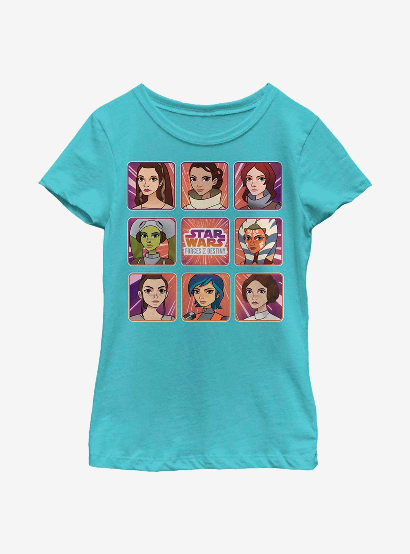 Star Wars: Forces Of Destiny Square Up Youth Girls T-Shirt, , hi-res