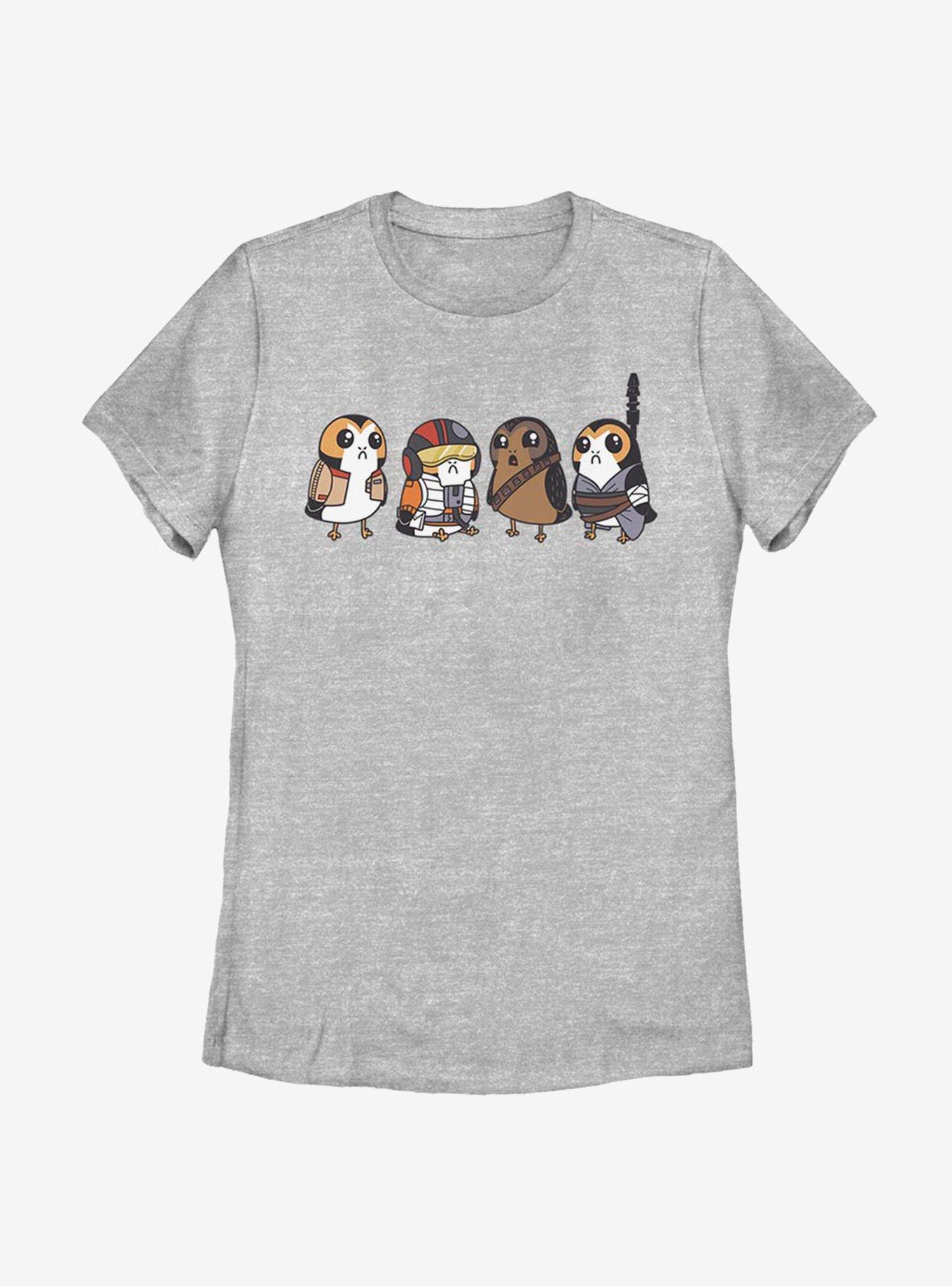 Star Wars Episode VIII: The Last Jedi Porgs As Characters Womens T-Shirt, ATH HTR, hi-res