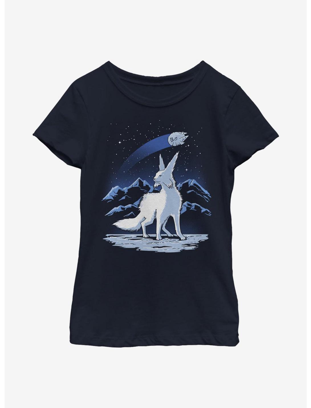 Star Wars Episode VIII: The Last Jedi Vulptex And Falcon Youth Girls T-Shirt, NAVY, hi-res