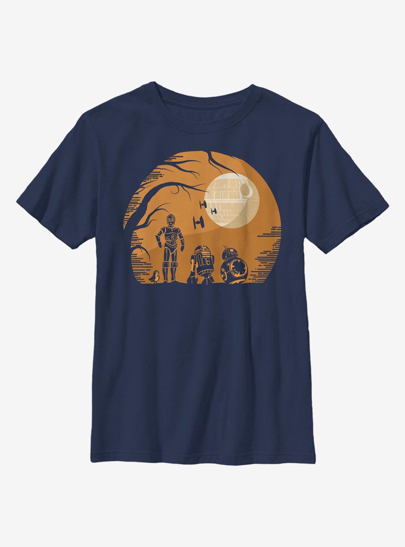 Star Wars Episode VIII: The Last Jedi Droids Haunt Youth T-Shirt, NAVY, hi-res