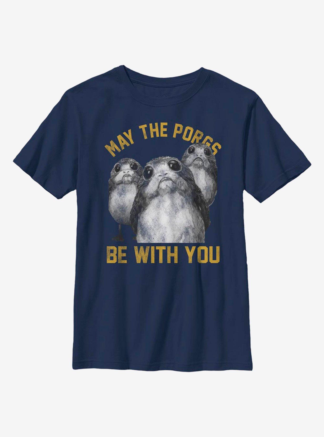 Star Wars Episode VIII: The Last Jedi May The Porgs Youth T-Shirt, , hi-res