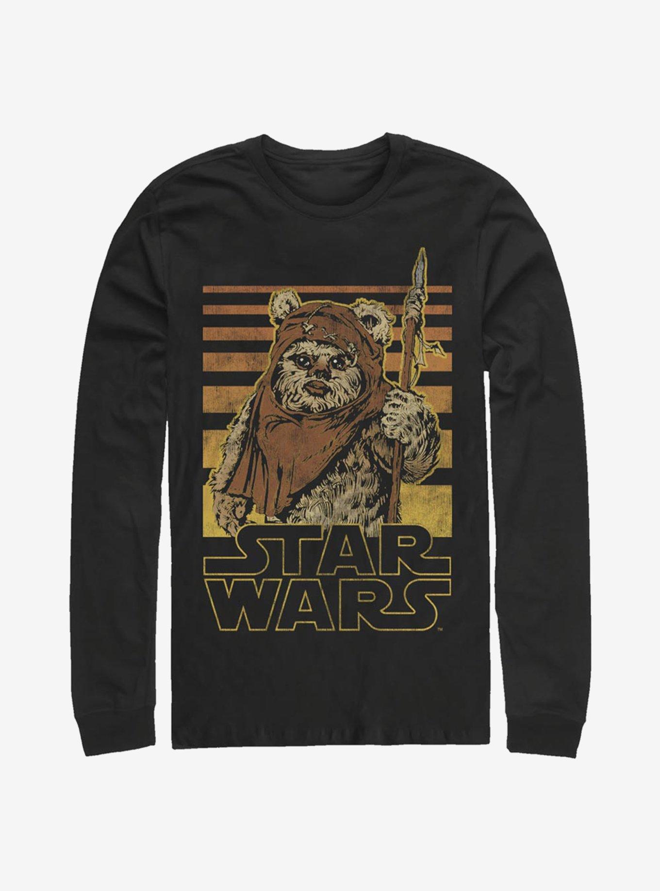Star Wars Ewok Gradient Long-Sleeve T-Shirt, BLACK, hi-res