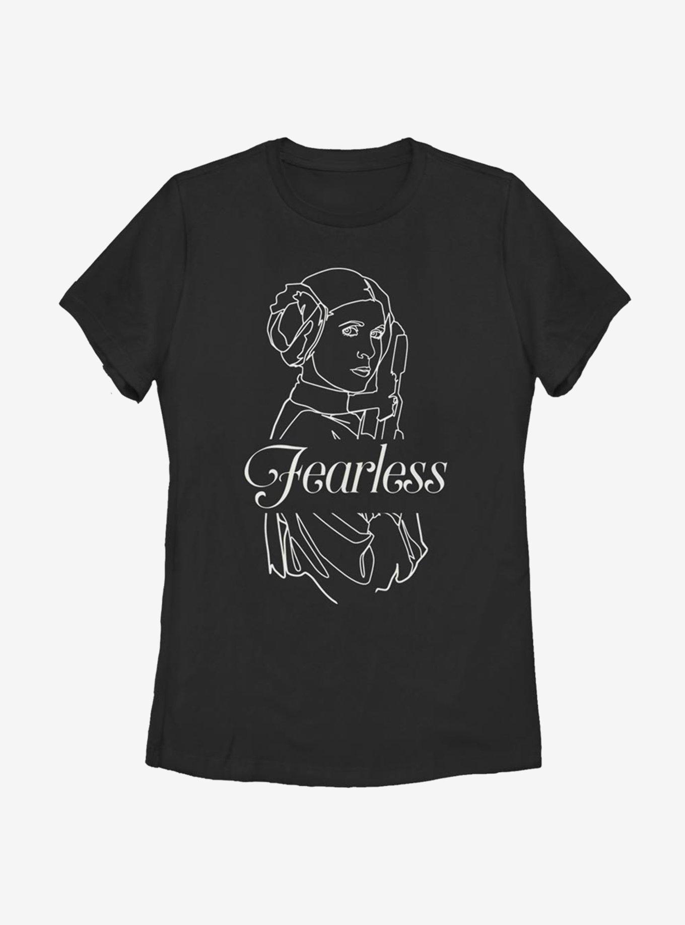 Star Wars Fearless Leia Womens T-Shirt, BLACK, hi-res