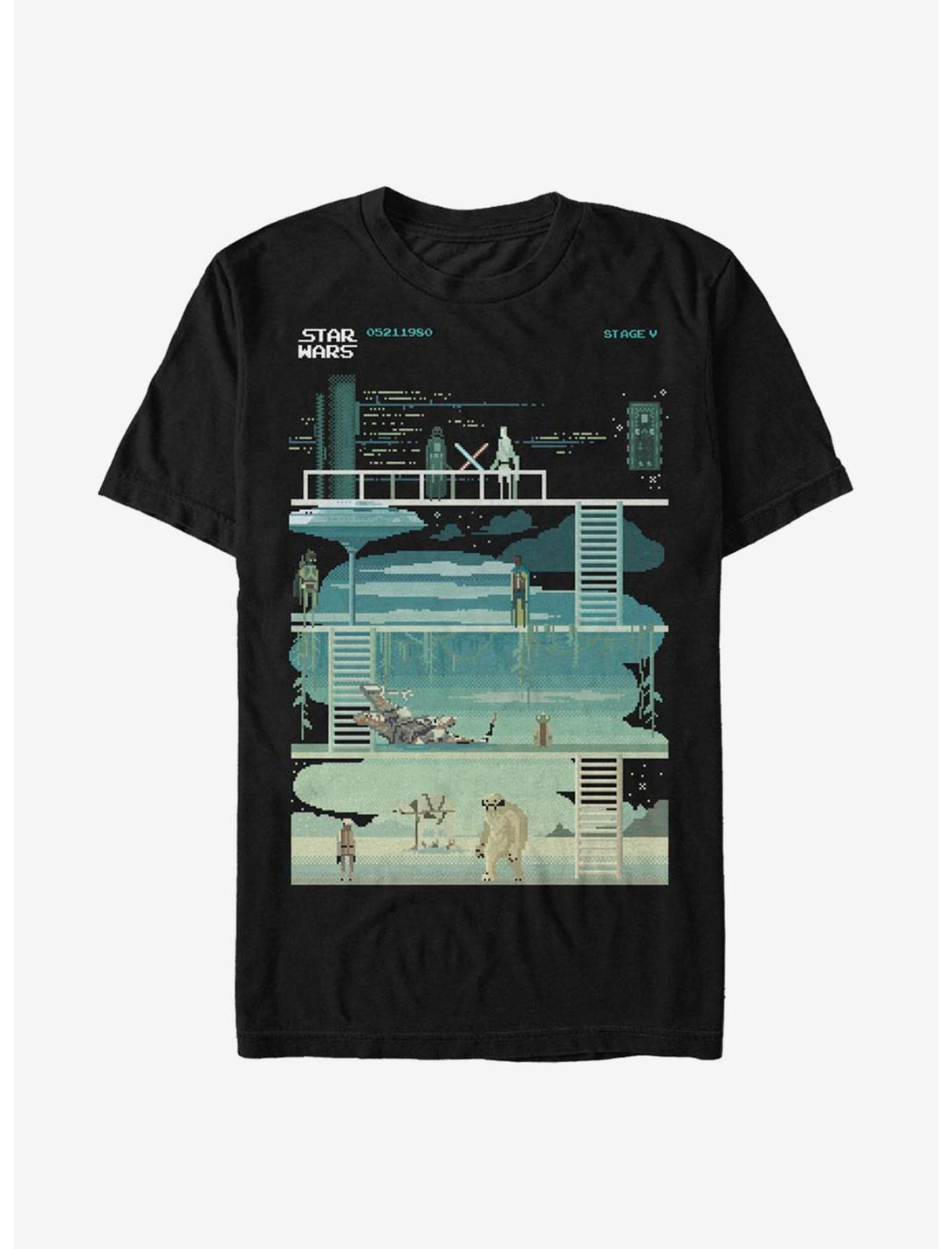 Star Wars The Empire Strikes Back 8 Bit T-Shirt, BLACK, hi-res