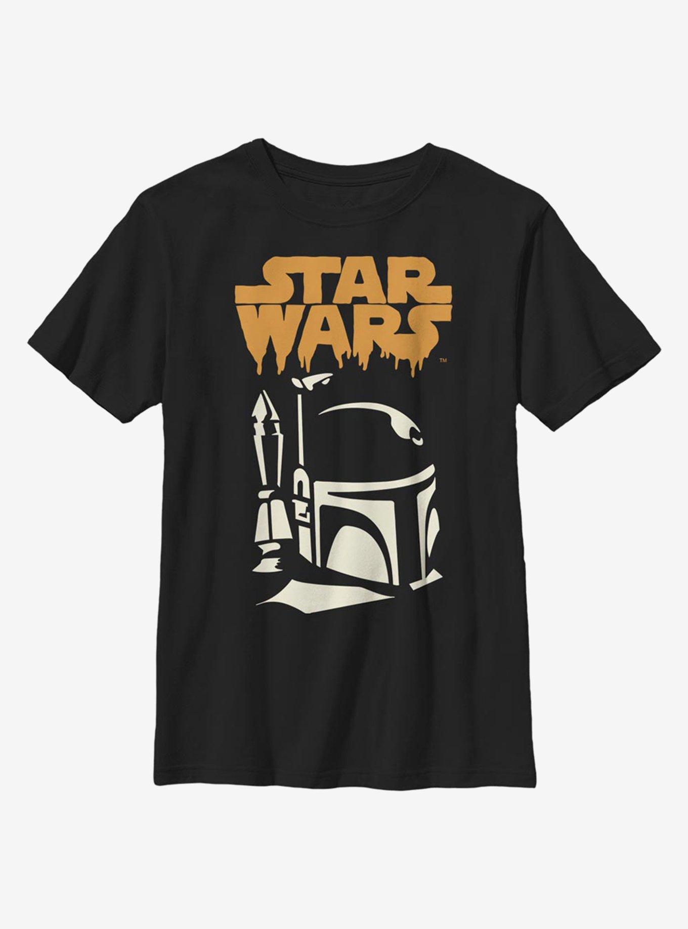 Star Wars Boba Ghoul Youth T-Shirt, BLACK, hi-res