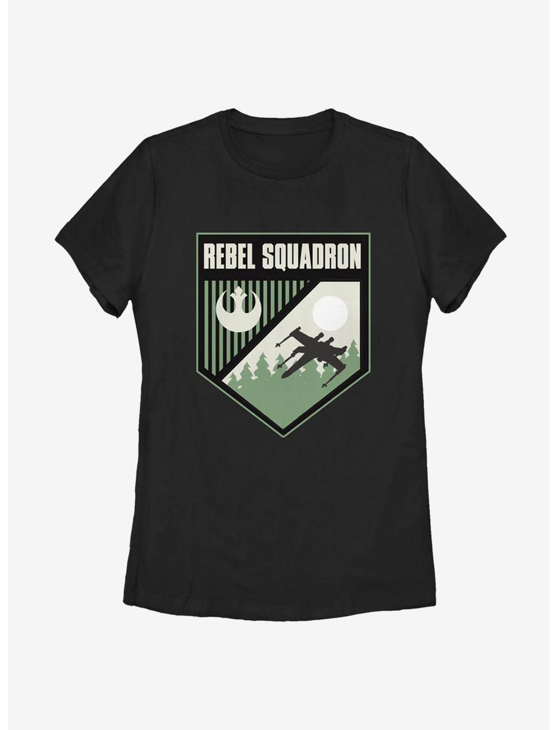 Star Wars Rebel Squad Shield Womens T-Shirt, BLACK, hi-res