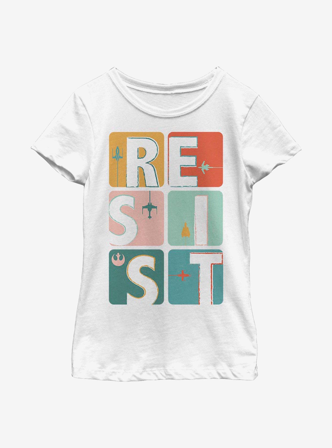 Star Wars Reist Block Youth Girls T-Shirt, WHITE, hi-res