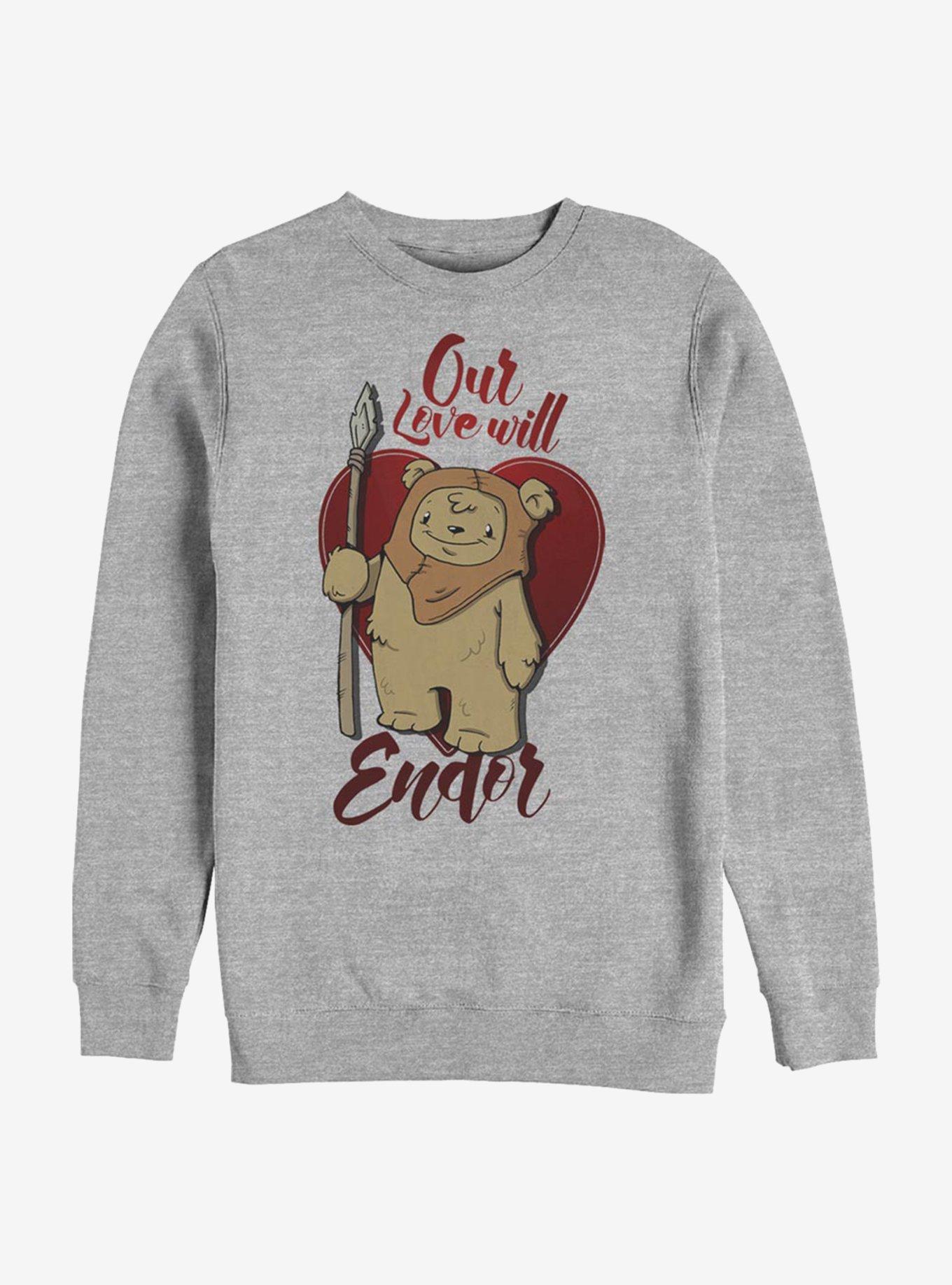 Star Wars Love Will Endor Sweatshirt, ATH HTR, hi-res