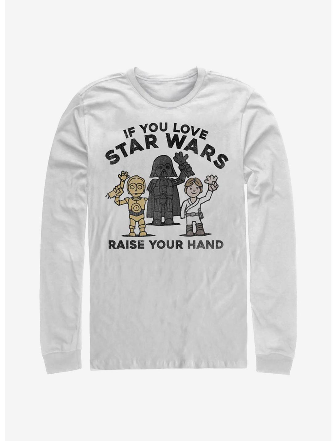 Star Wars Raise Your Hands Long-Sleeve T-Shirt, WHITE, hi-res