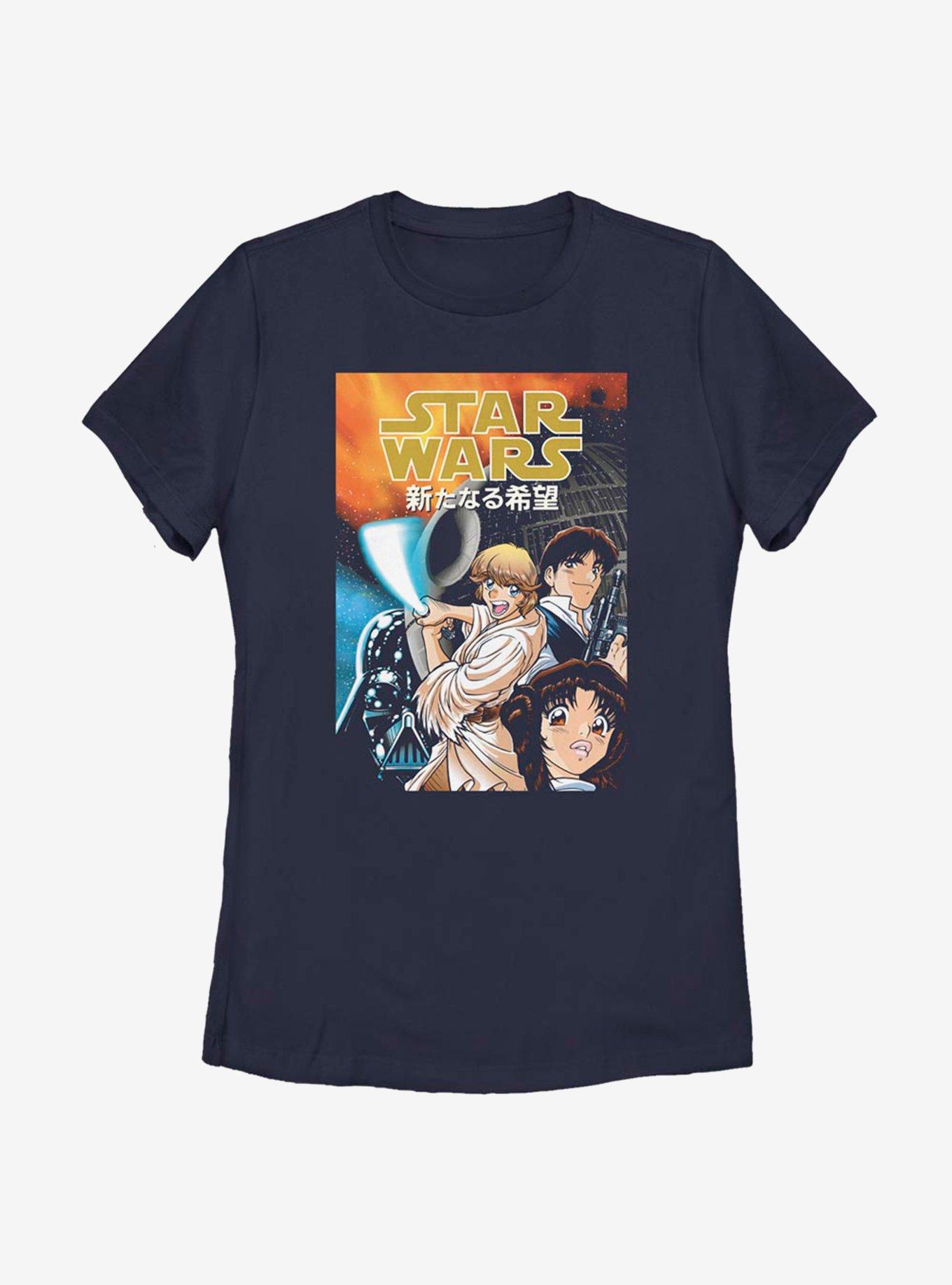 Star Wars Manga One Womens T-Shirt, NAVY, hi-res