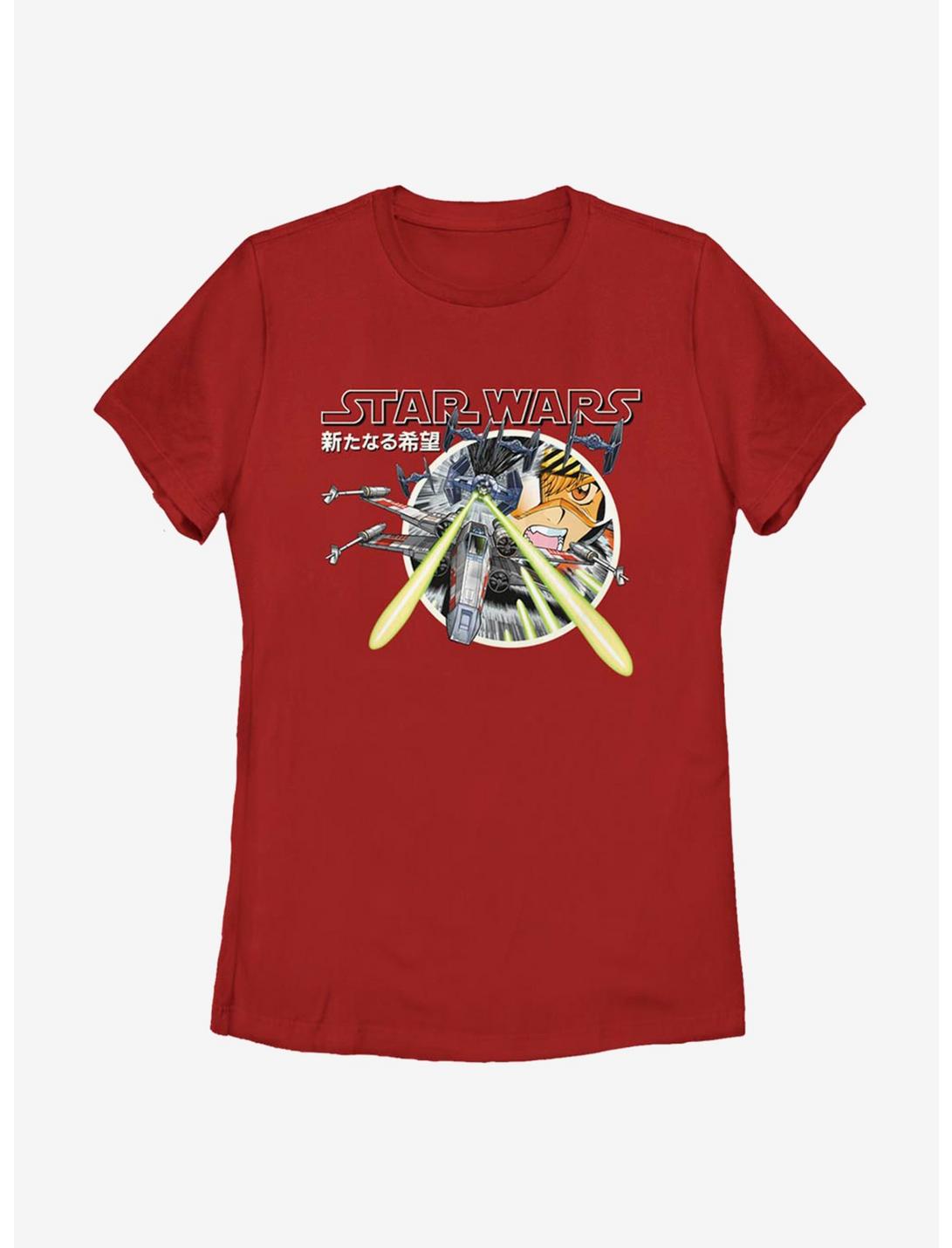 Star Wars Red Run Japanese Text Womens T-Shirt, RED, hi-res