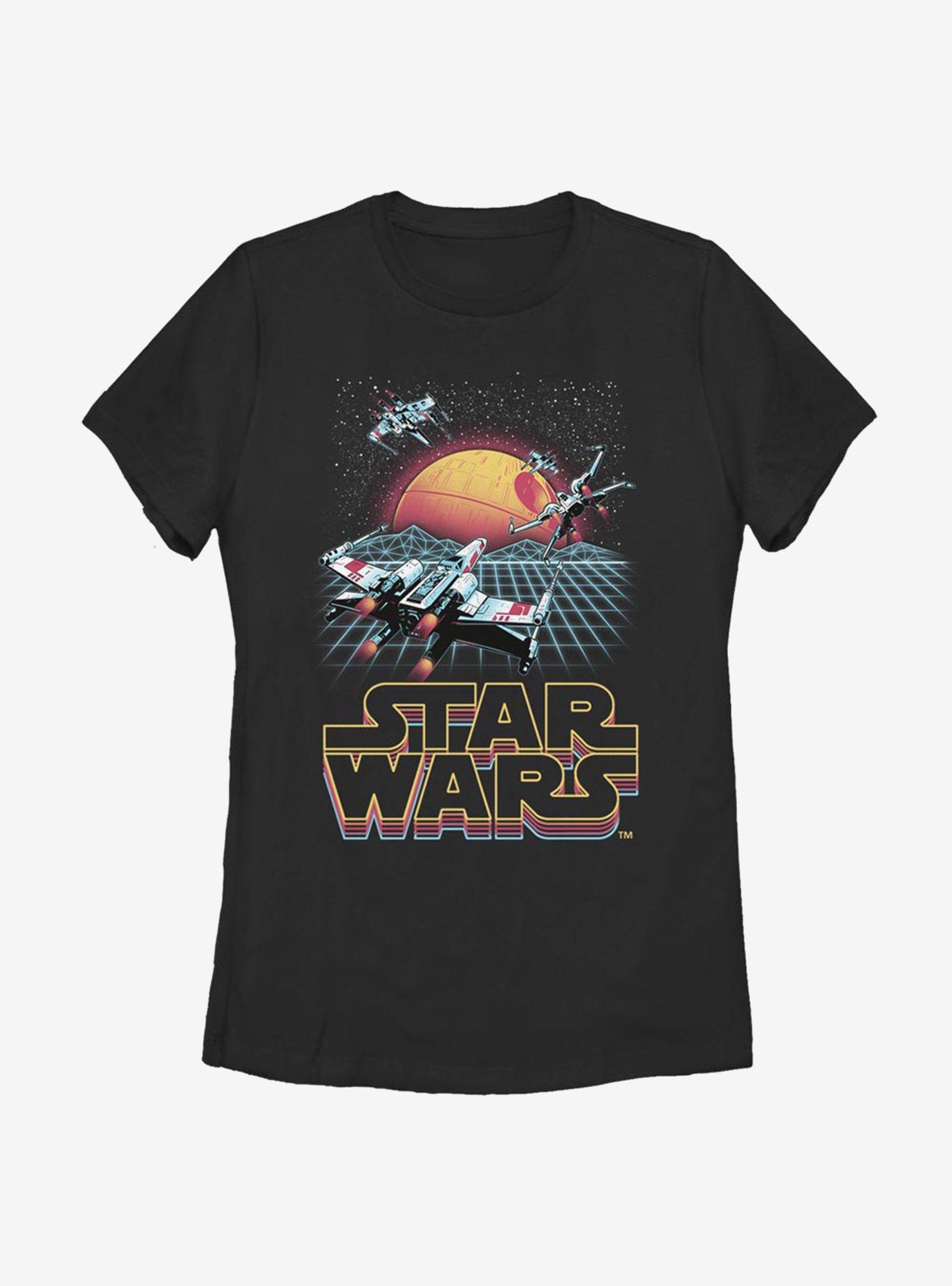 Star Wars Retro X-Wing Womens T-Shirt, BLACK, hi-res