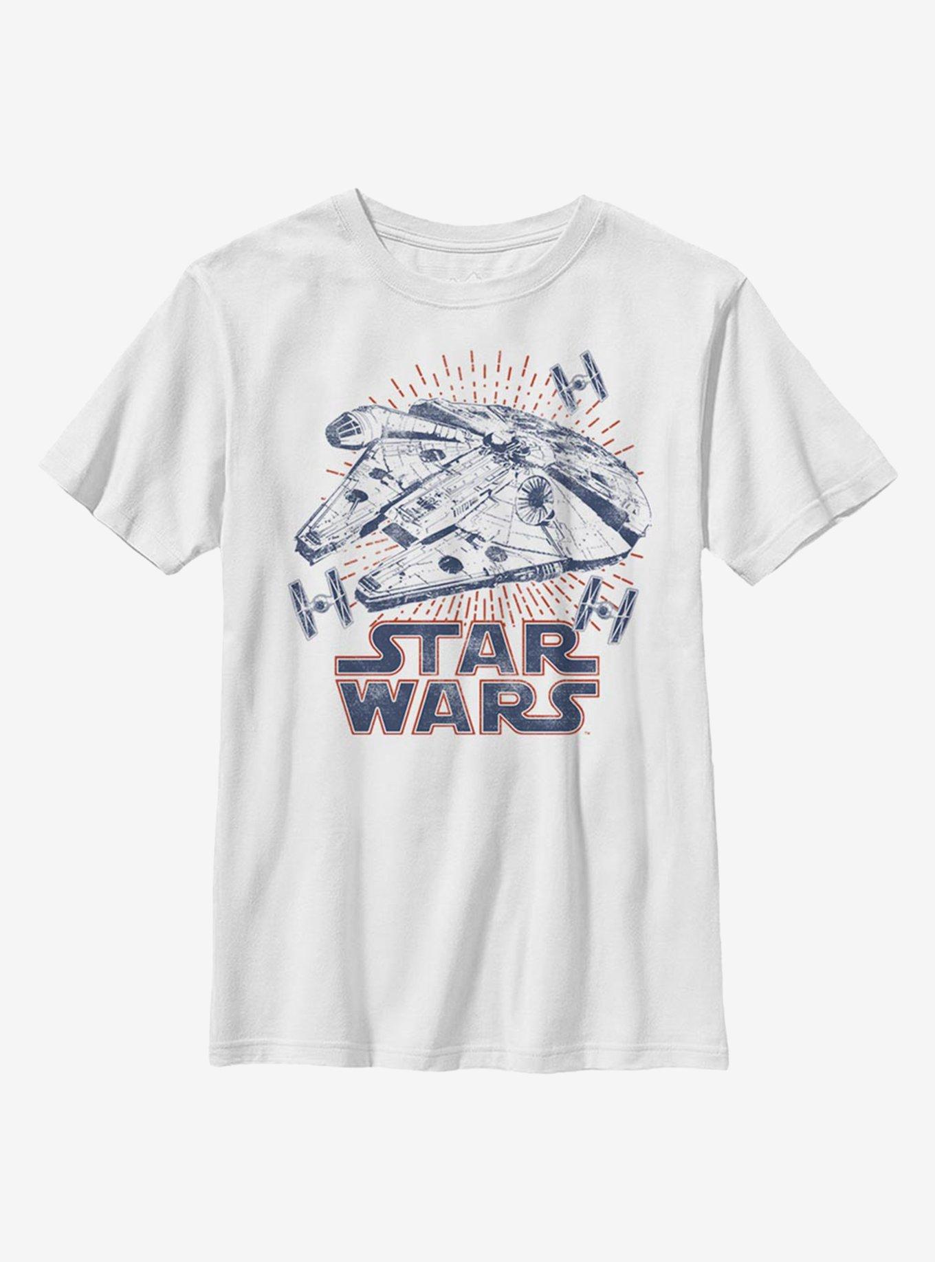 Star Wars Falcon Rays Youth T-Shirt, WHITE, hi-res