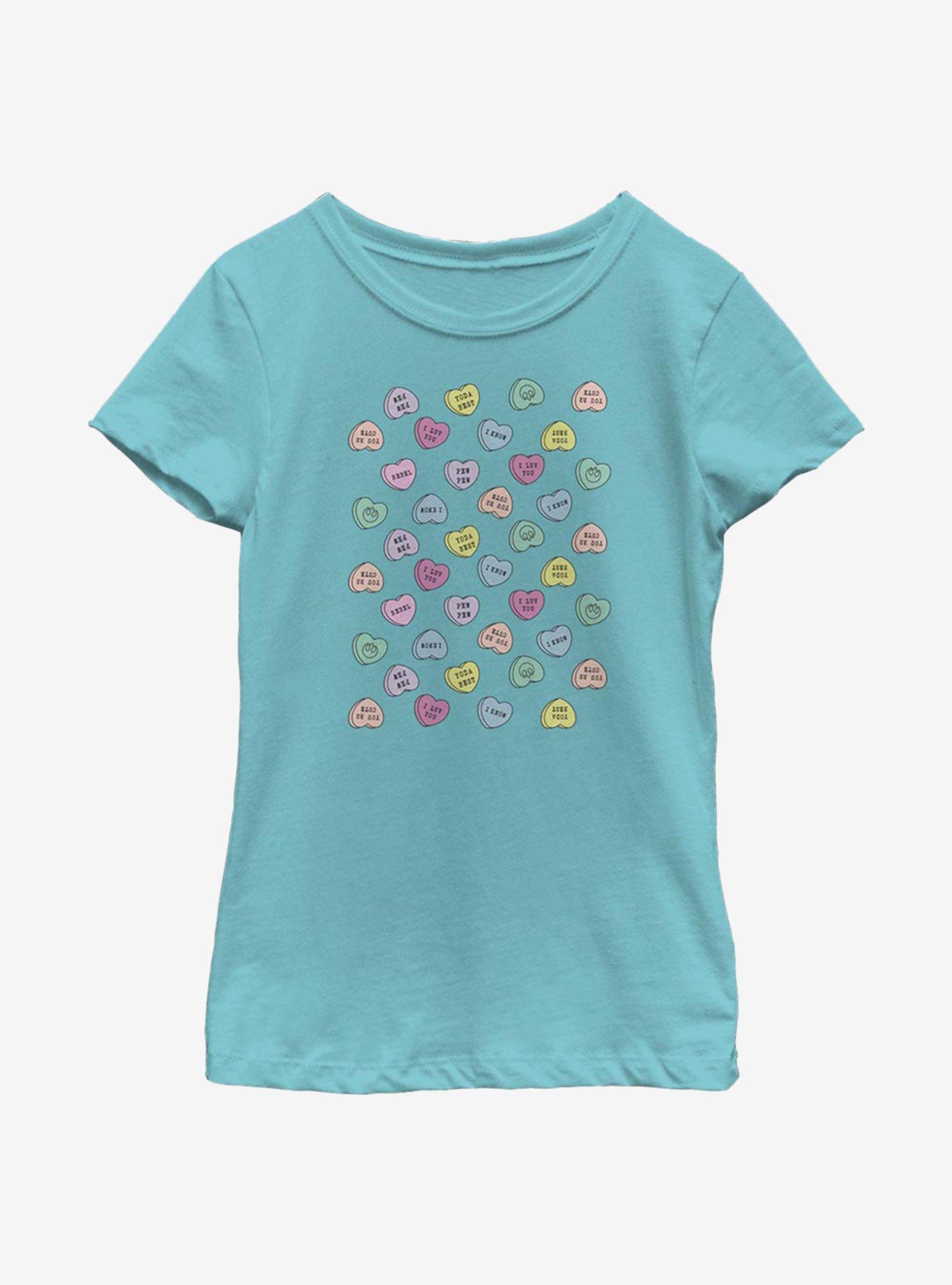 Star Wars Candy Hearts Youth Girls T-Shirt, , hi-res