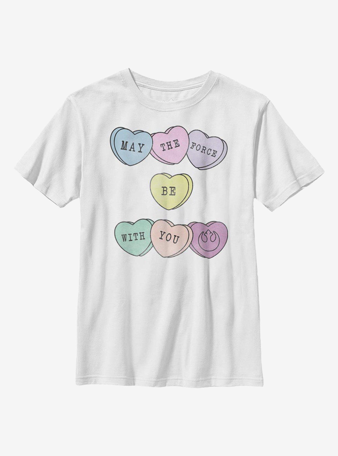 Star Wars Force Hearts Youth T-Shirt, WHITE, hi-res