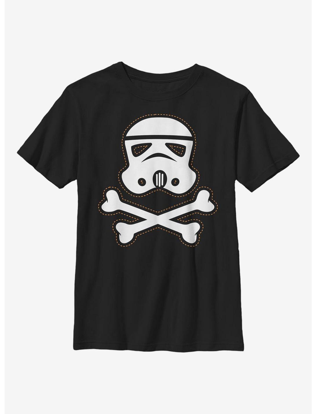Star Wars Trooper Skull Patch Youth T-Shirt, BLACK, hi-res