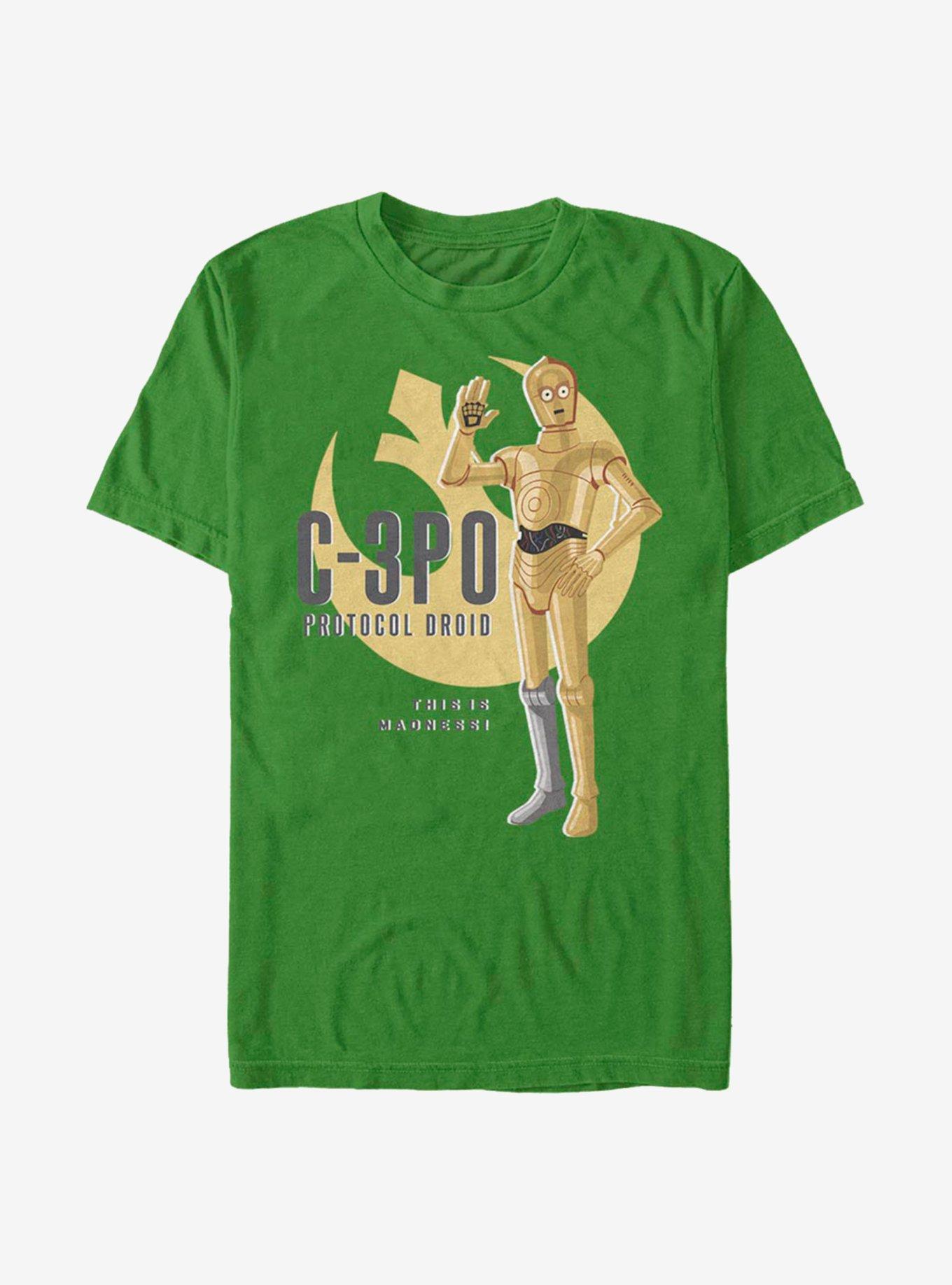 Star Wars C-3PO Galaxy Adventures T-Shirt GREEN BoxLunch