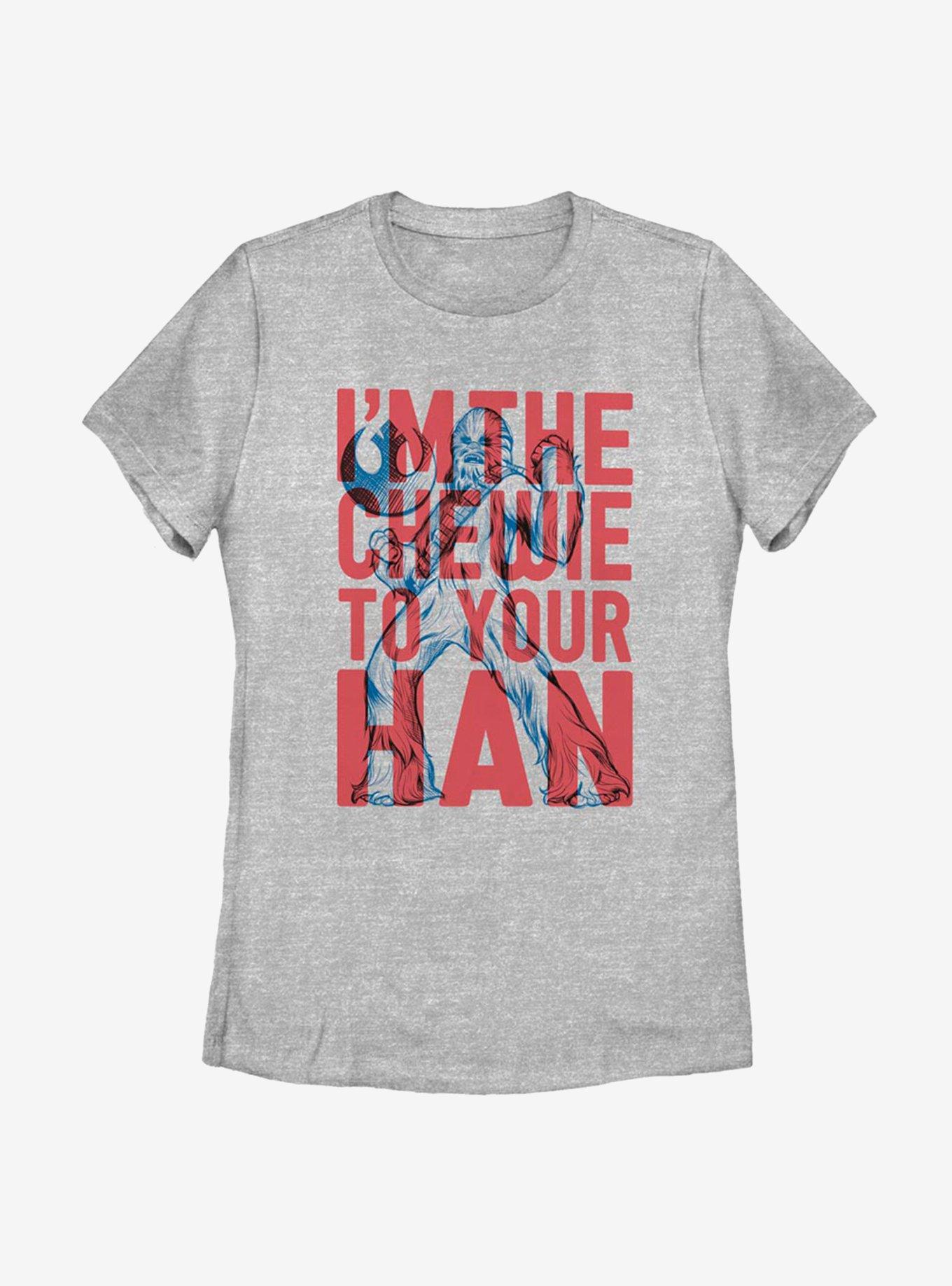 Star Wars Chewie To Han Womens T-Shirt, ATH HTR, hi-res