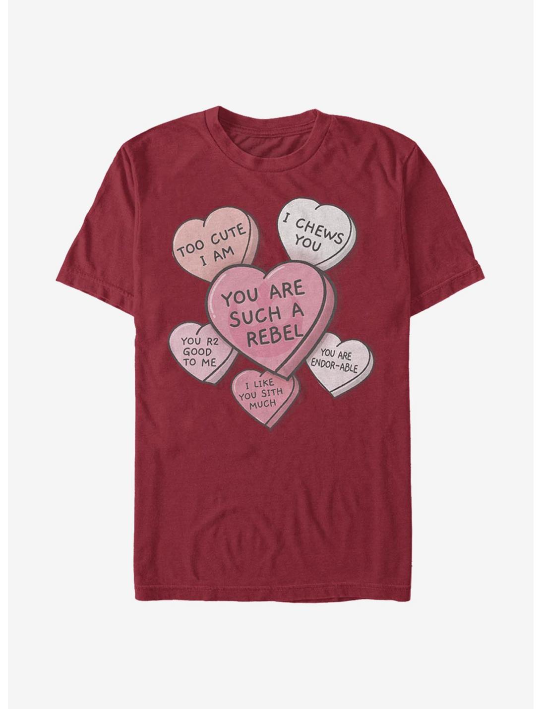 Star Wars Candy Hearts T-Shirt, CARDINAL, hi-res