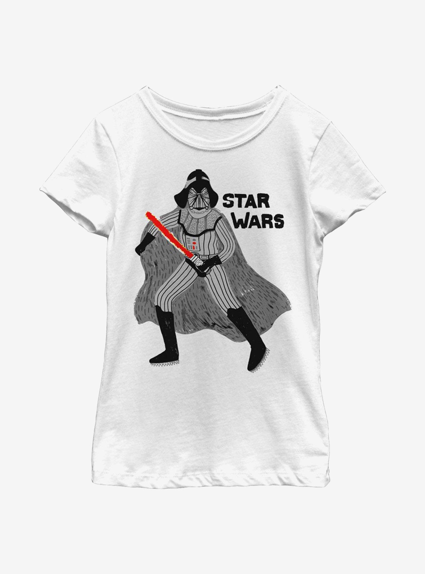 Star Wars Patterns Youth Girls T-Shirt, WHITE, hi-res
