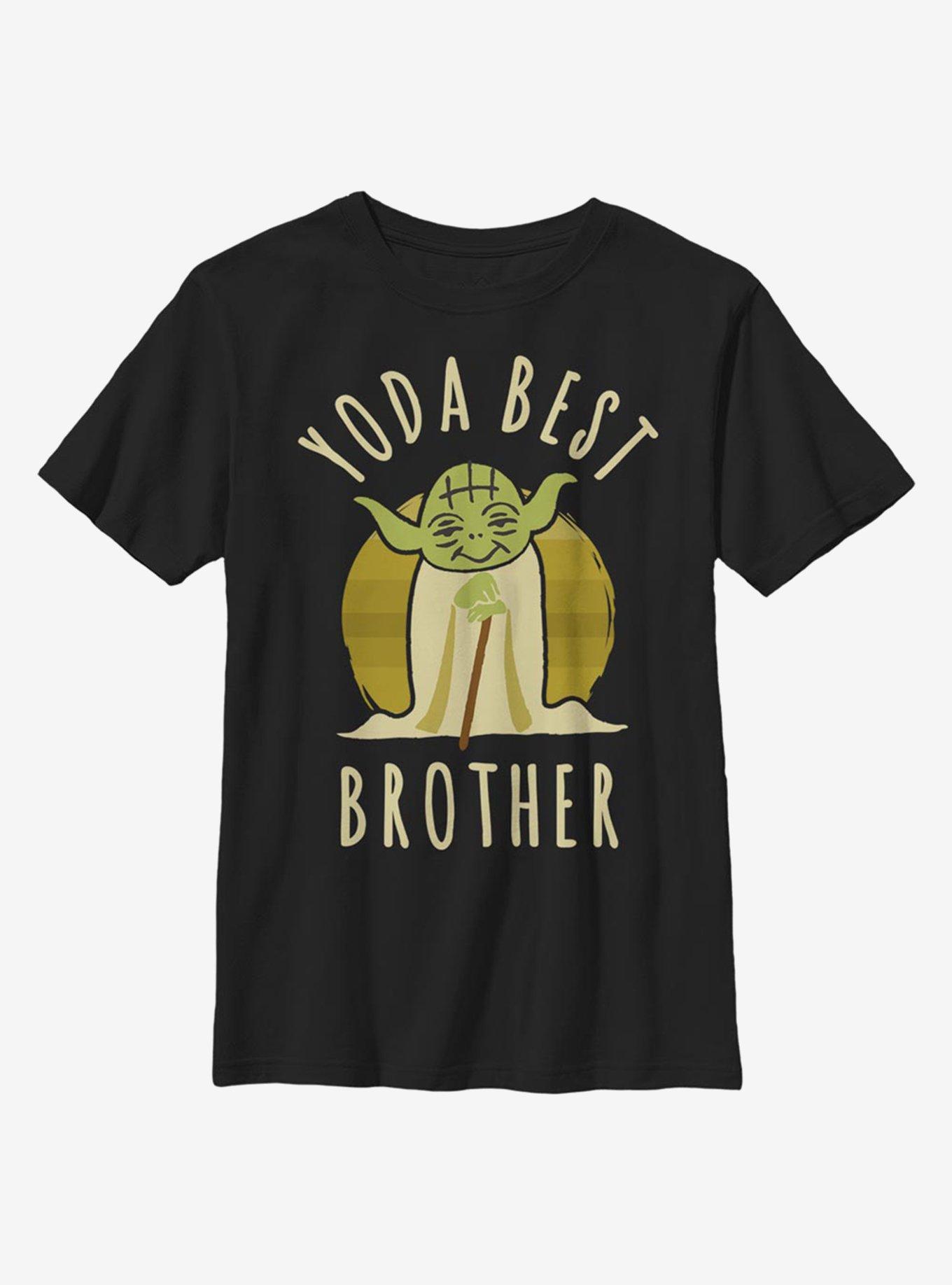 Star Wars Best Brother Yoda Says Youth T-Shirt, BLACK, hi-res