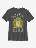 Star Wars Best Brother Yoda Says Youth T-Shirt, CHAR HTR, hi-res