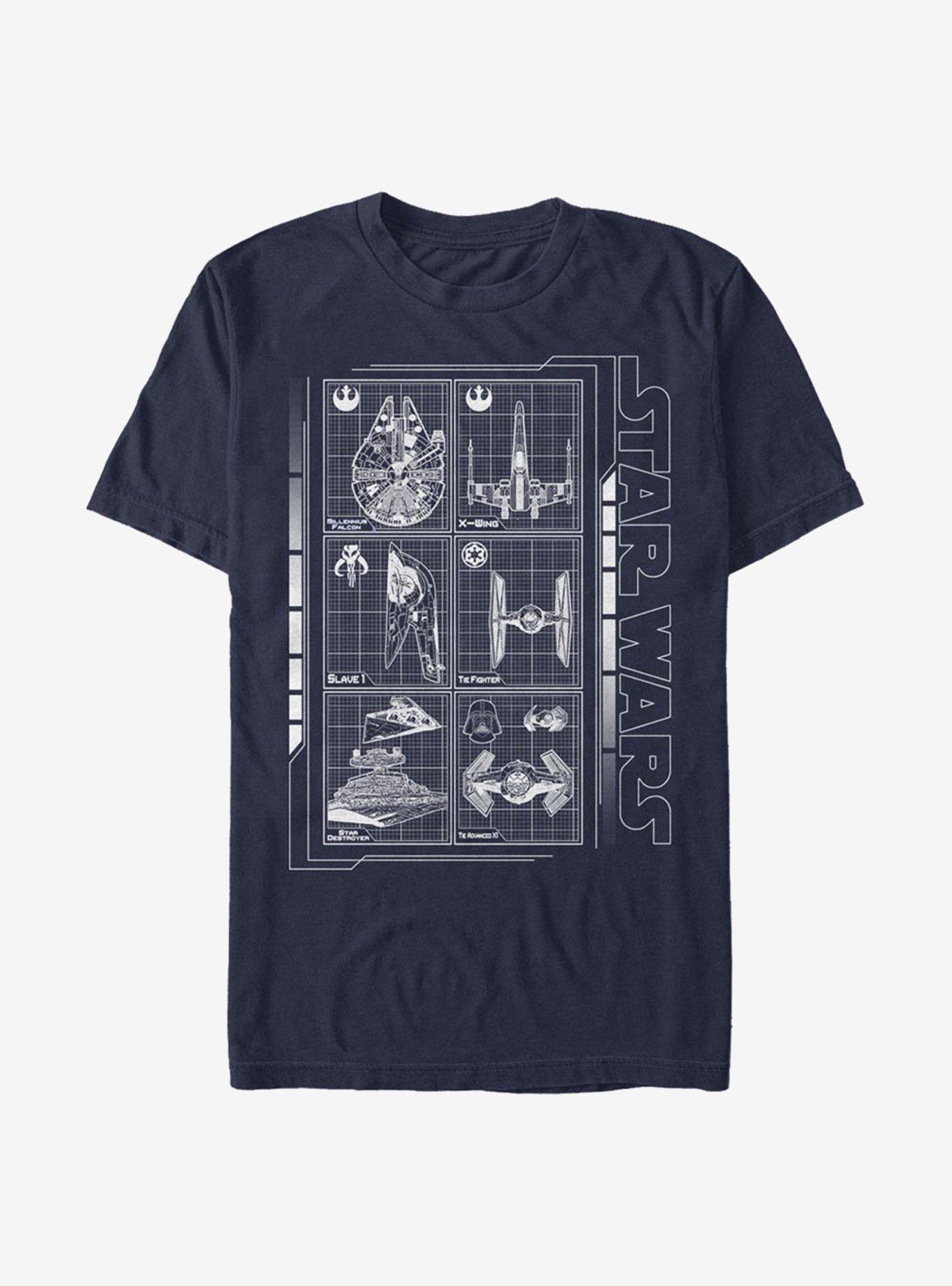 Star Wars Battle Ships T-Shirt, NAVY, hi-res