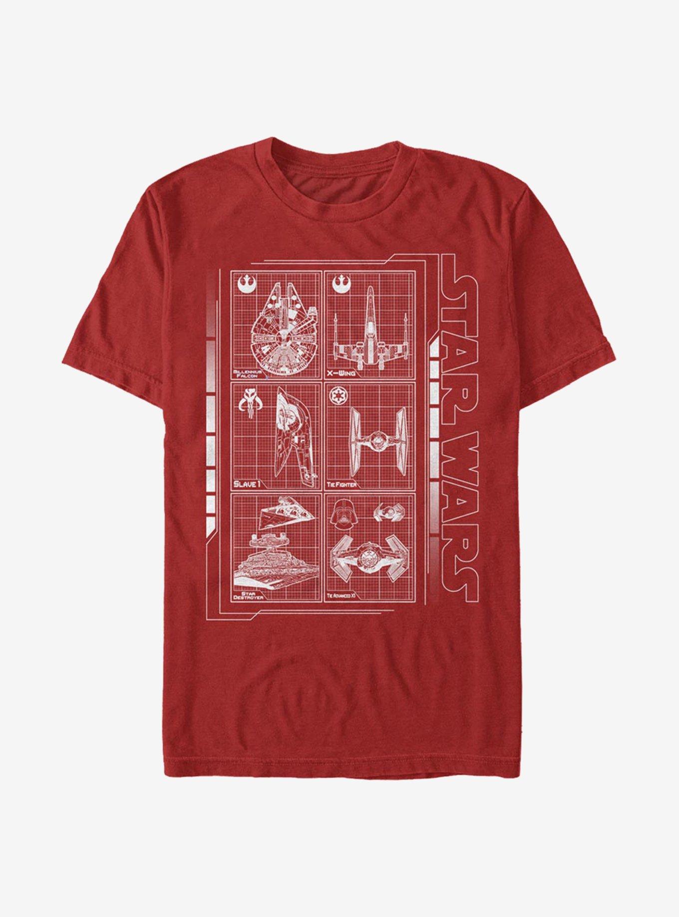 Star Wars Battle Ships T-Shirt, RED, hi-res