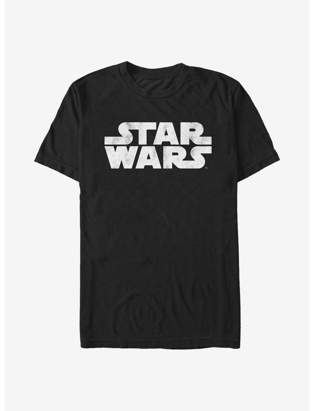 Star Wars Distressed Logo T-Shirt, BLACK, hi-res