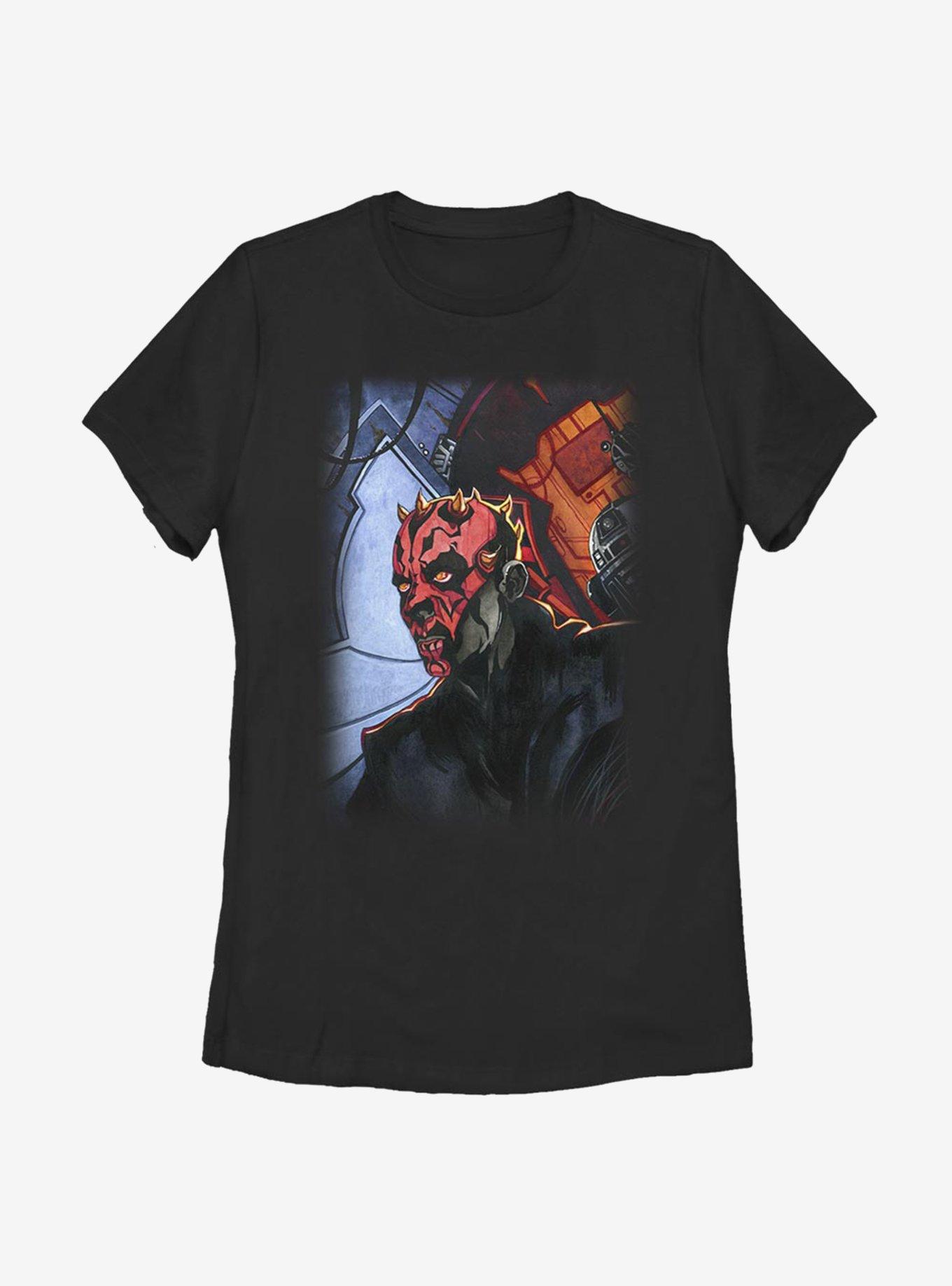 Star Wars Maul Returns Womens T-Shirt, BLACK, hi-res