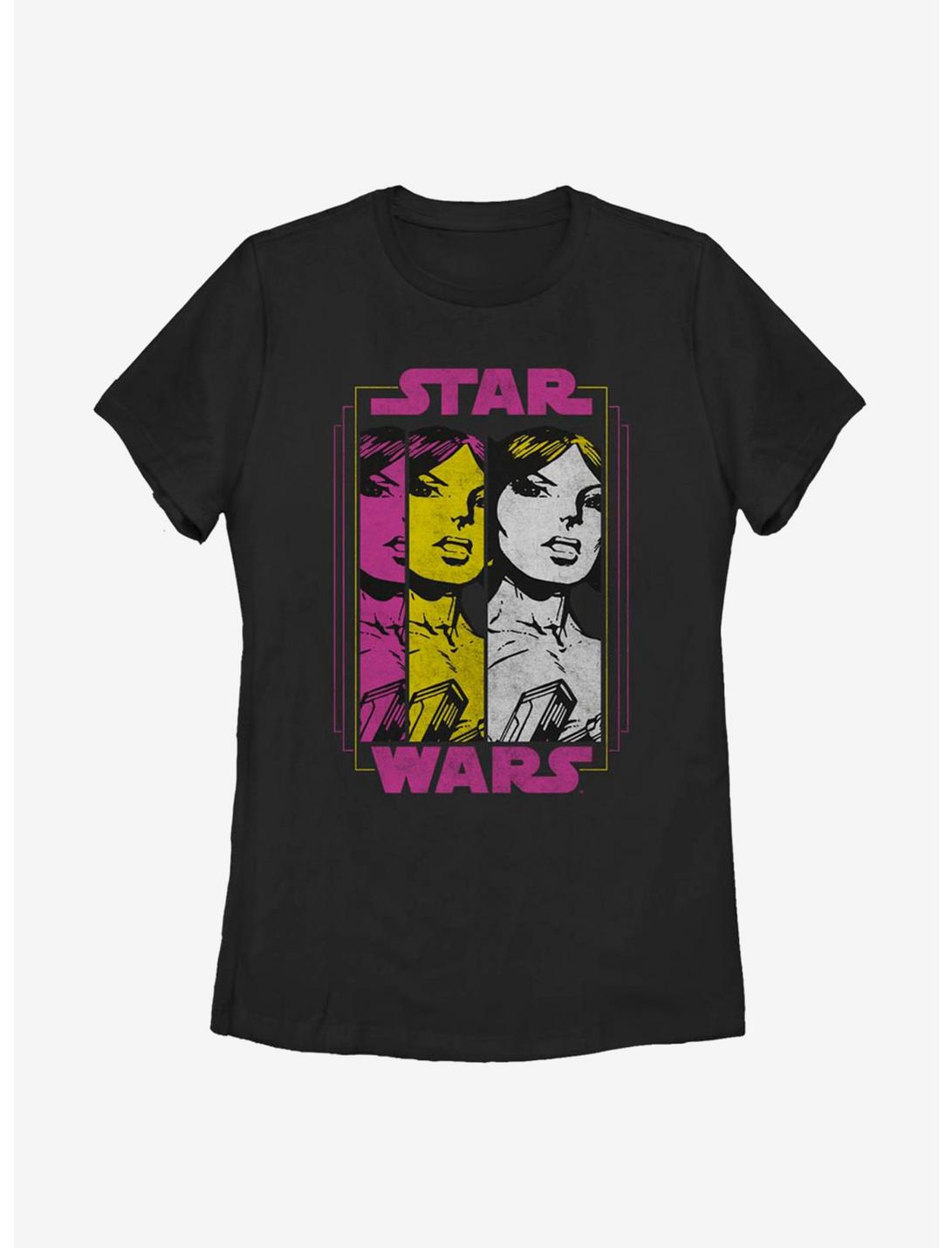Star Wars Leia Trio Womens T-Shirt, BLACK, hi-res