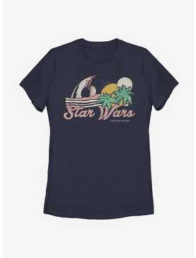 Star Wars Vintage Death Star Beach Back Womens T-Shirt, , hi-res